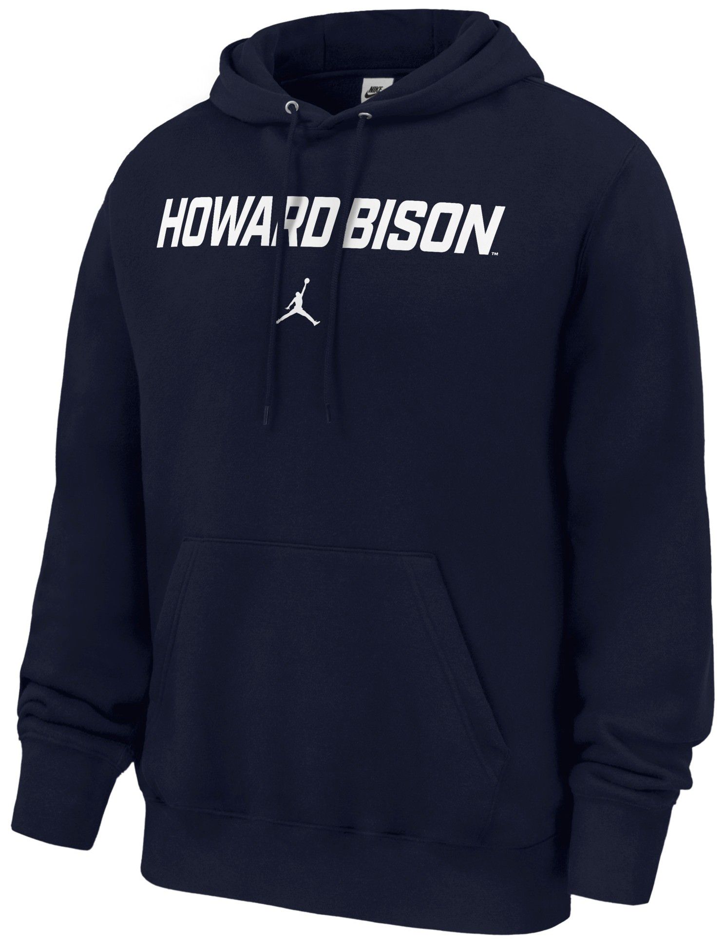 Nike Men's Howard Bison Navy Wordmark Club Hoodie