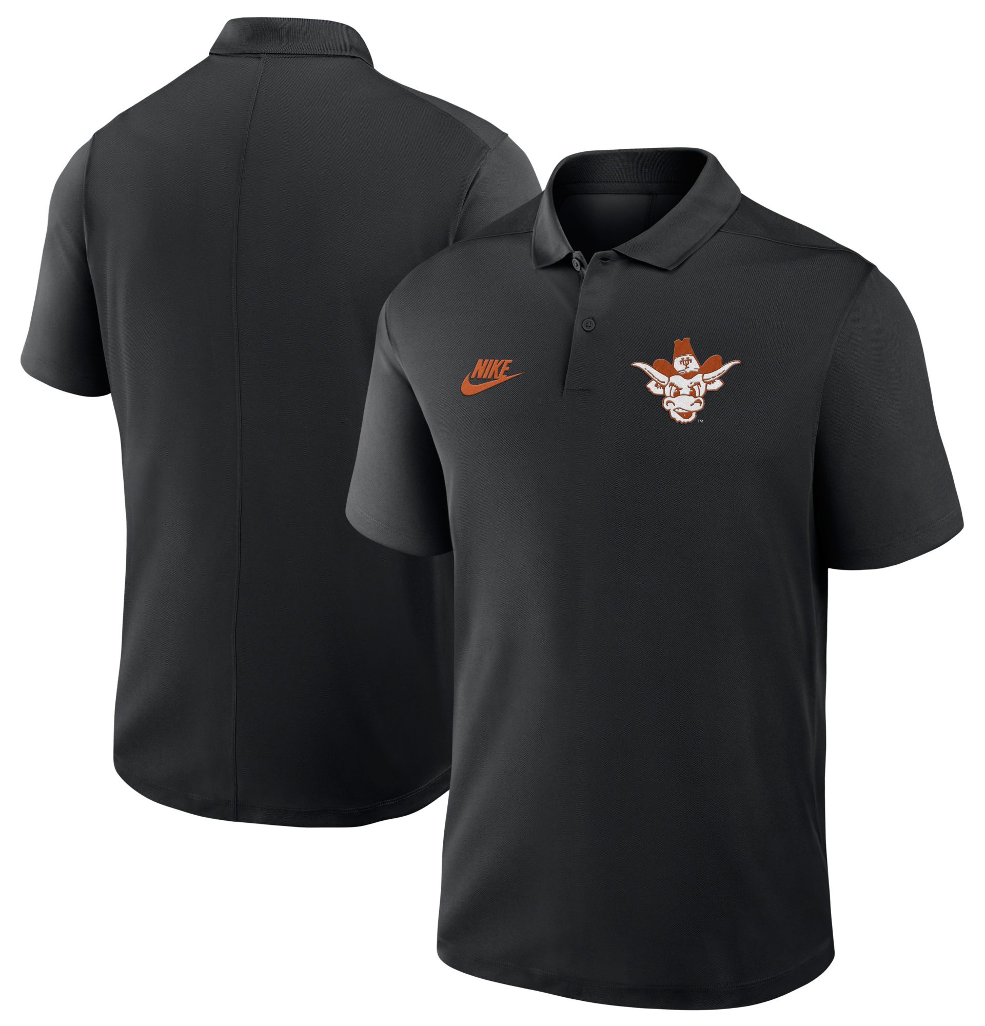 Nike Men's Texas Longhorns Black Athletic Grace Sideline Polo