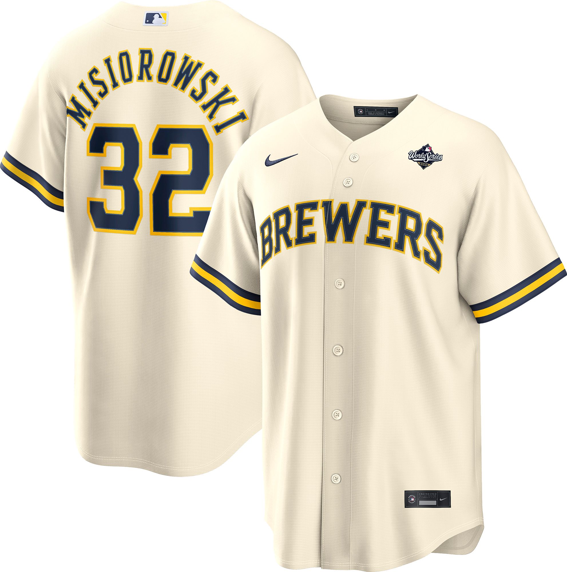 Nike Men's Milwaukee Brewers Jacob Misiorowski 2026 World Series Bound Home Replica Jersey