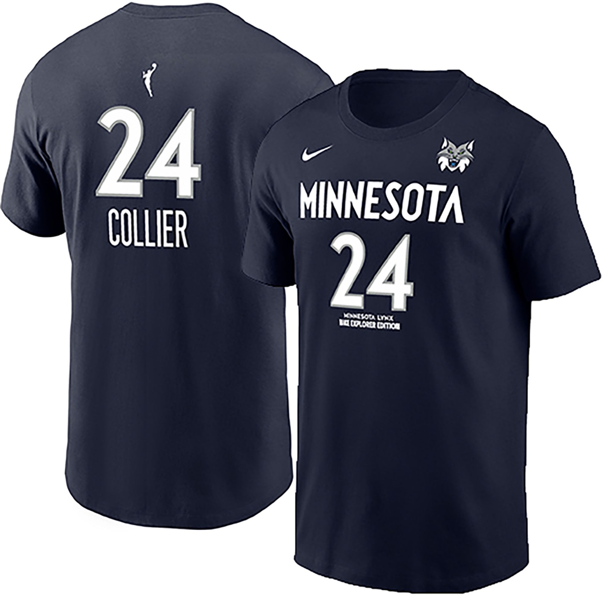 Nike Men's Minnesota Lynx Napheesa Collier #24 Navy T-Shirt