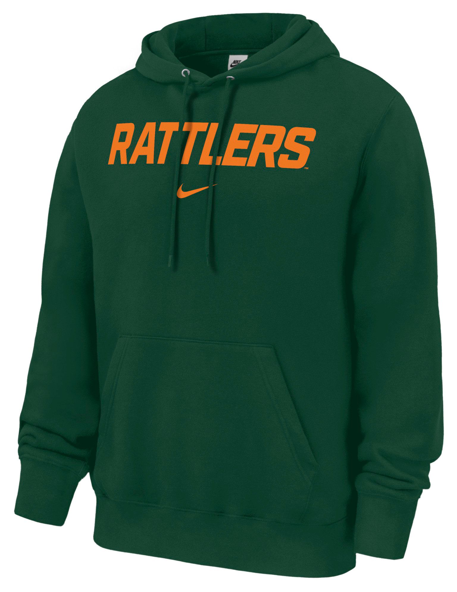 Nike Men's Florida A&M Rattlers Green Wordmark Club Hoodie