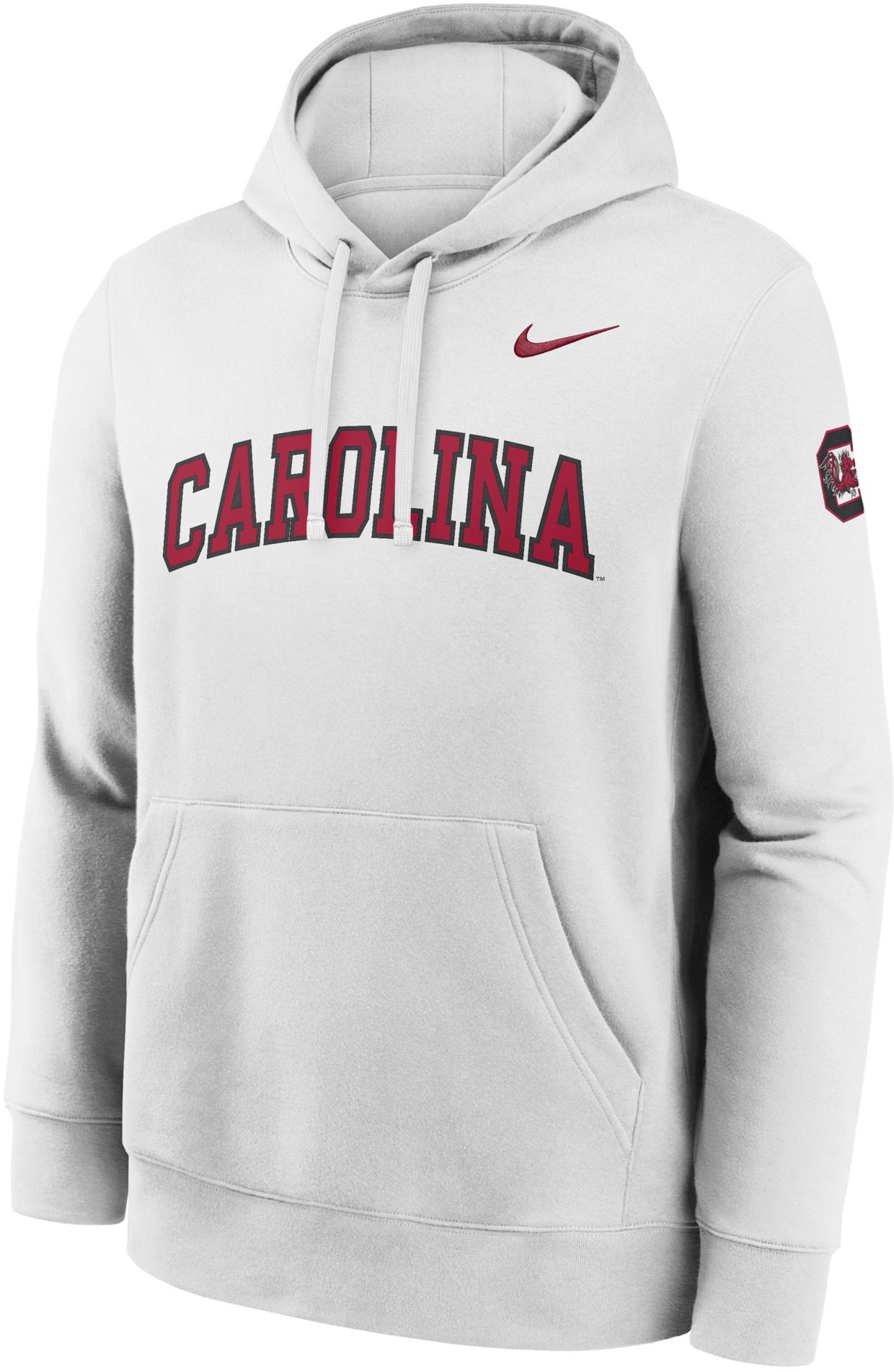 Nike Men's South Carolina Gamecocks Club White Pullover Hoodie
