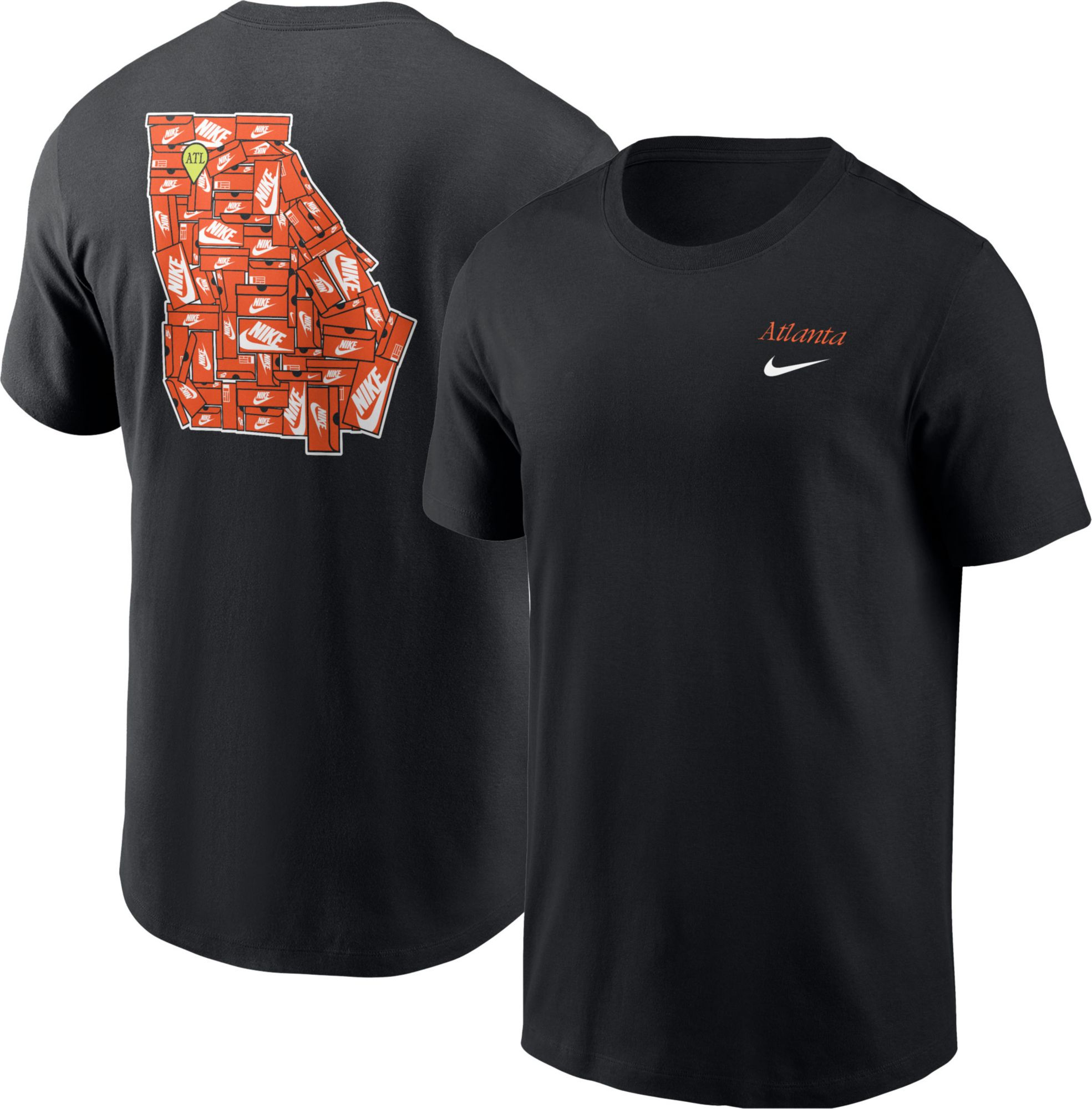 Nike Men's Atlanta Black Core Cotton Shoebox T-Shirt