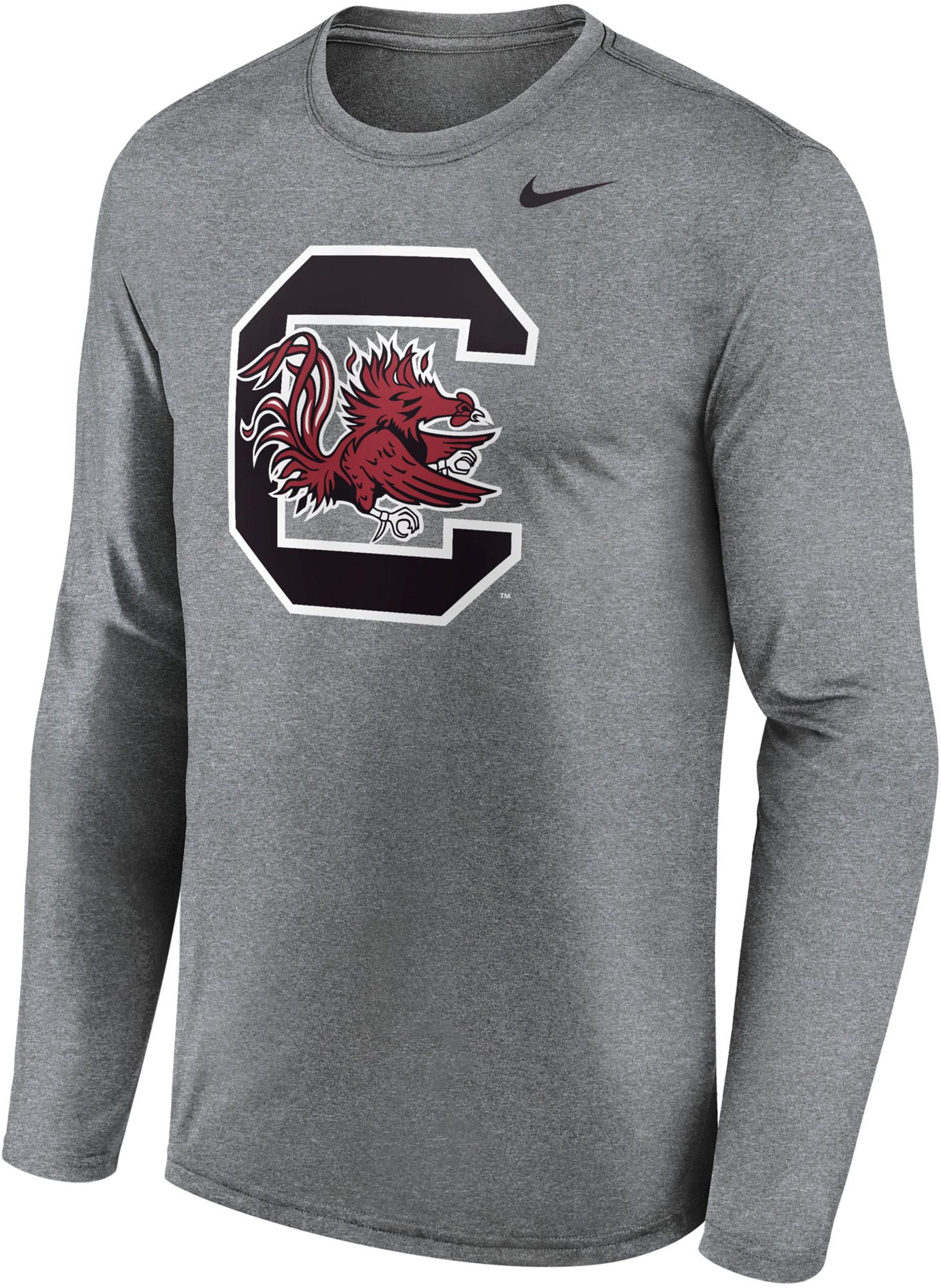 Nike Men's South Carolina Gamecocks Gray Legend Long Sleeve Shirt