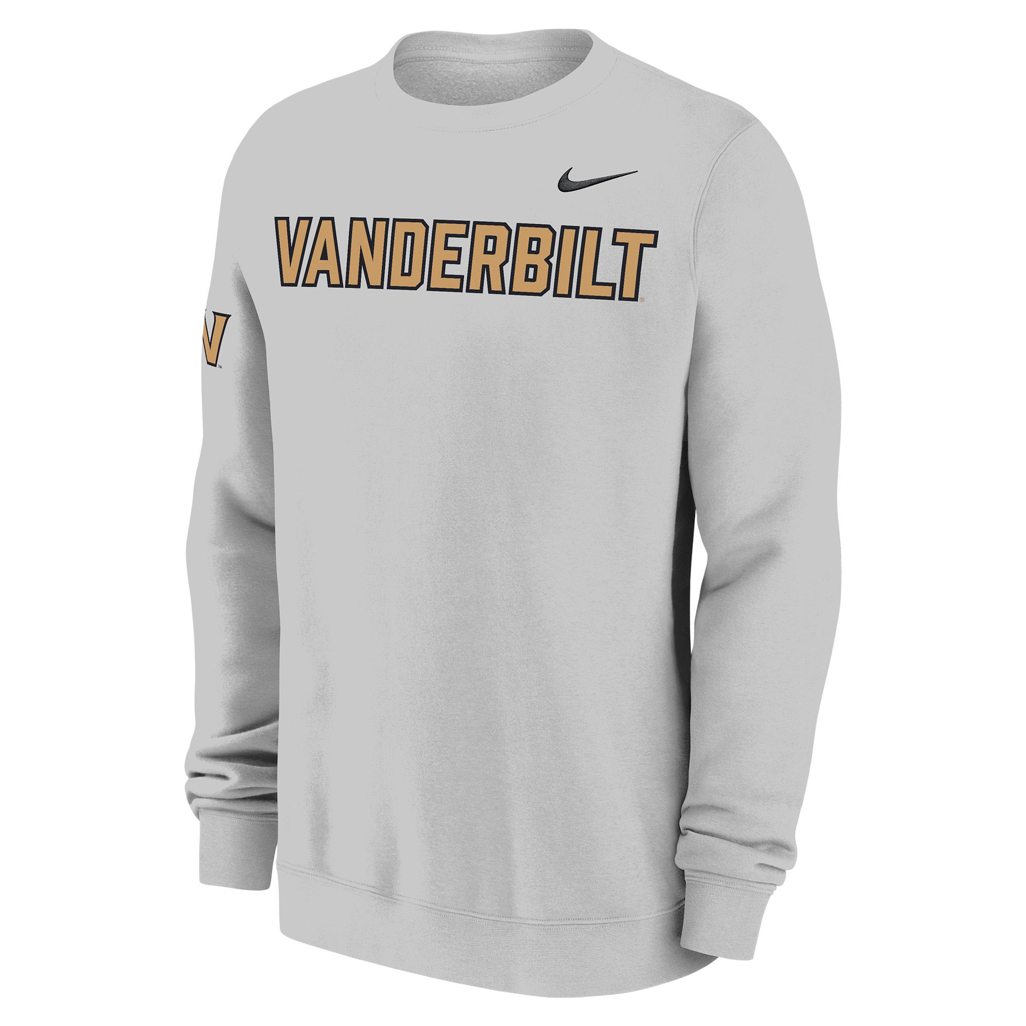 Nike Men's Vanderbilt Commodores Photon Dust Club Crewneck Sweatshirt