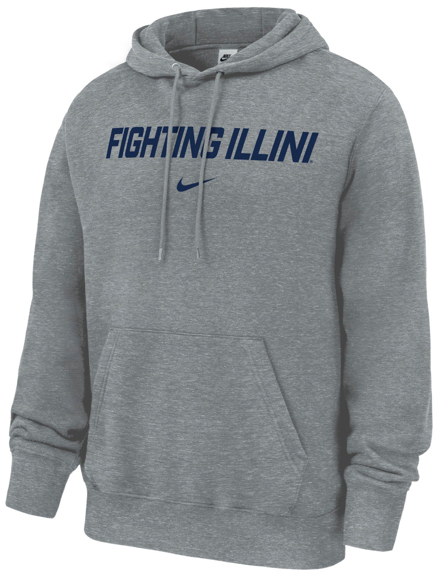 Nike Men's Illinois Fighting Illini Gray Club Fleece Hoodie