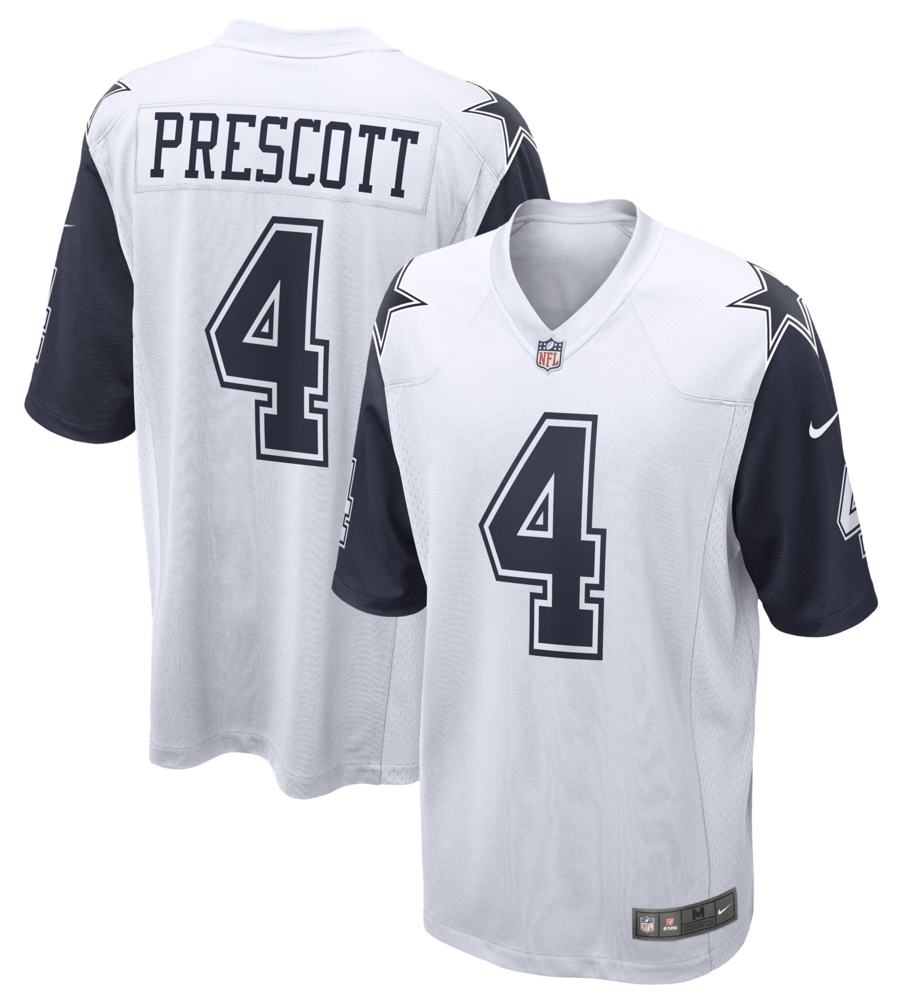 Nike Men's Dallas Cowboys White Dake Prescott #4 Alternate Game Jersey