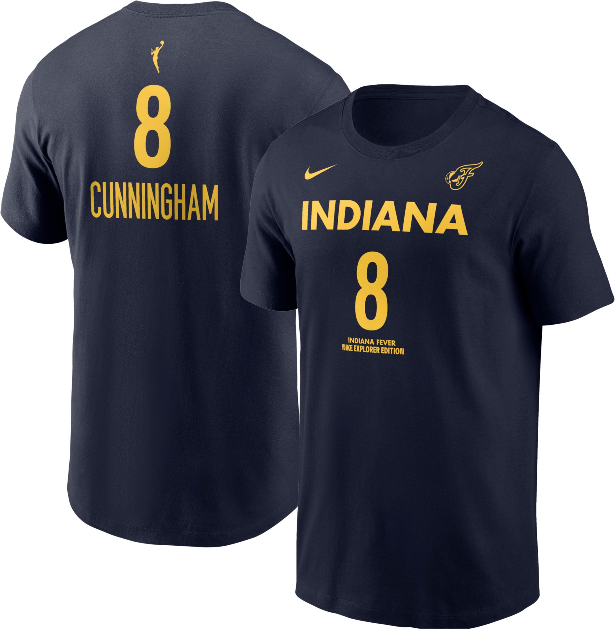 Nike Men's Indiana Fever Sophie Cunningham #8 Navy T-Shirt