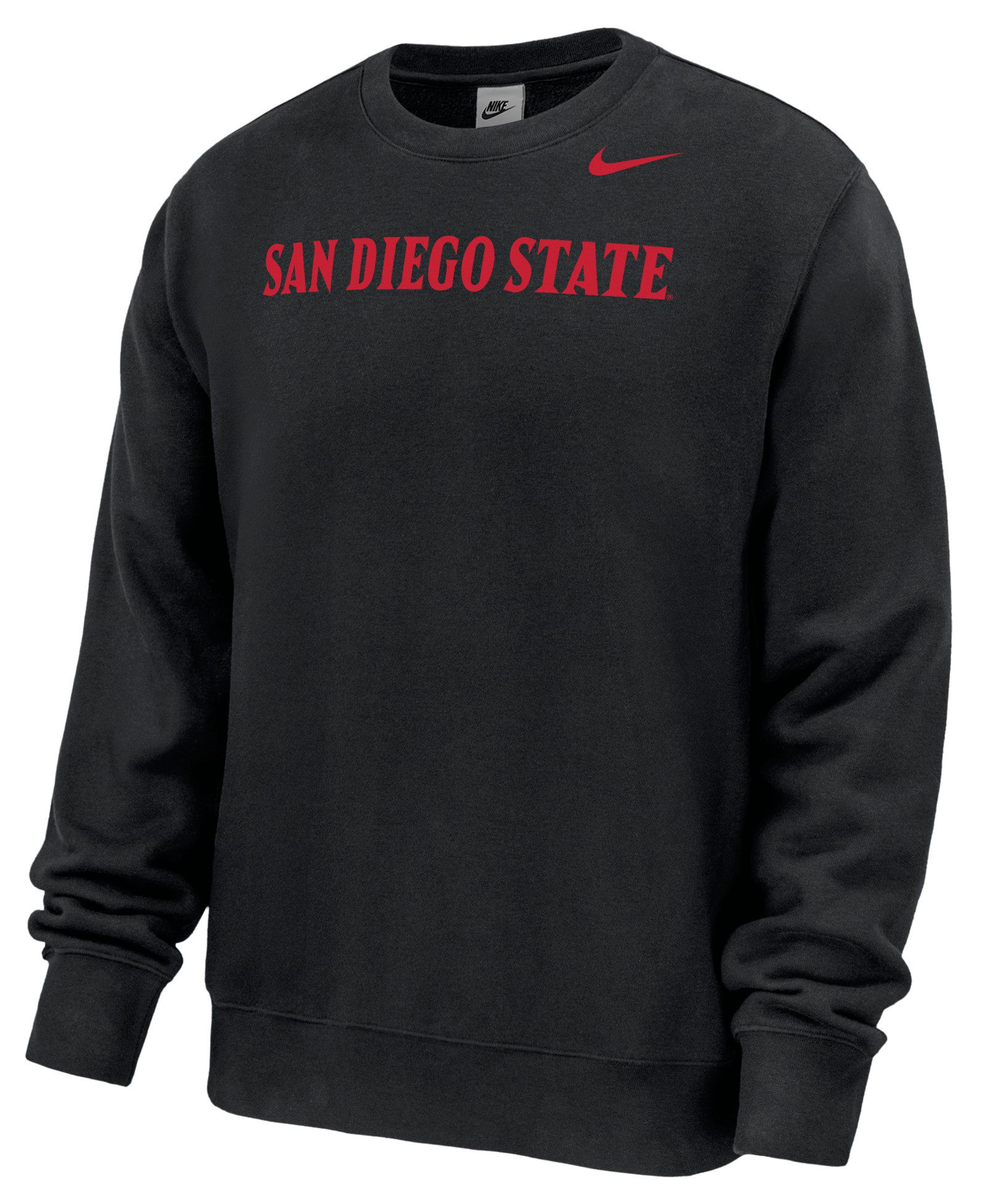 Nike Men's San Diego State Aztecs Wordmark Club Crewneck Sweatshirt