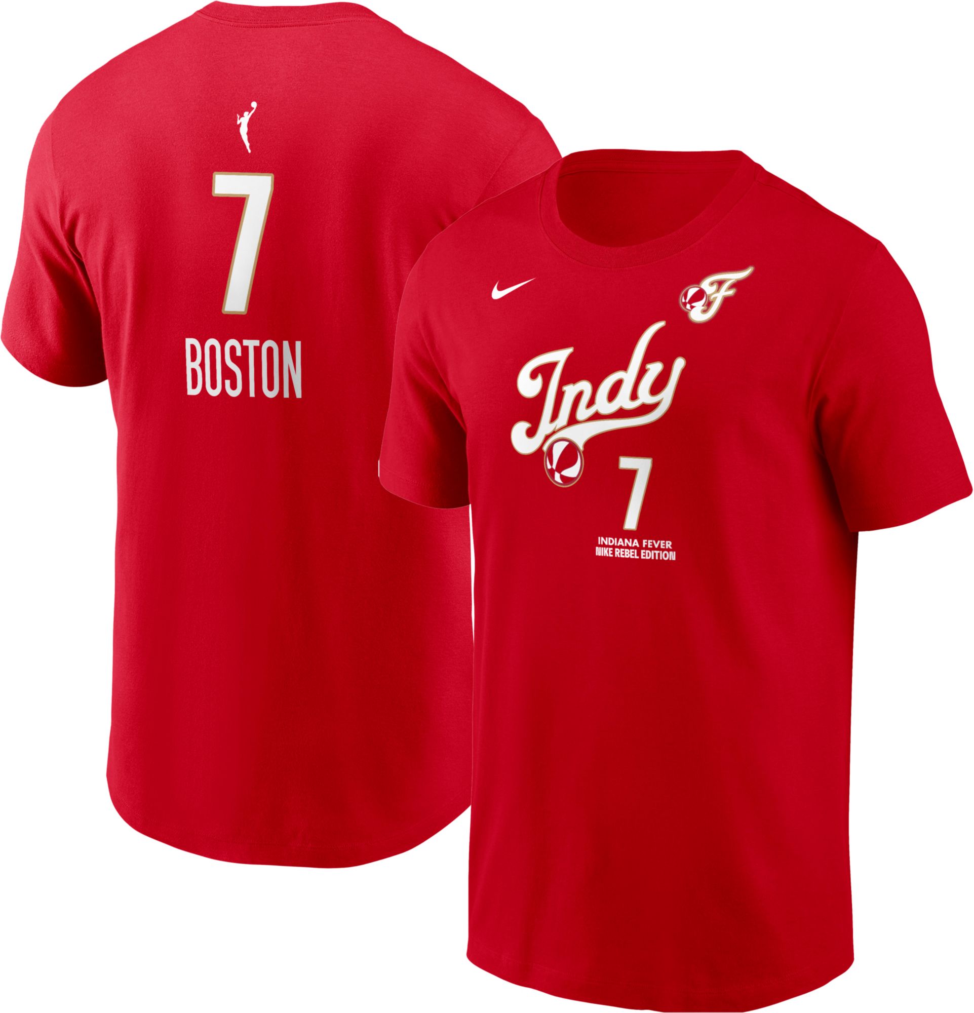 Nike Men's Indiana Fever Aliyah Boston #7 Red  Rebel T-Shirt
