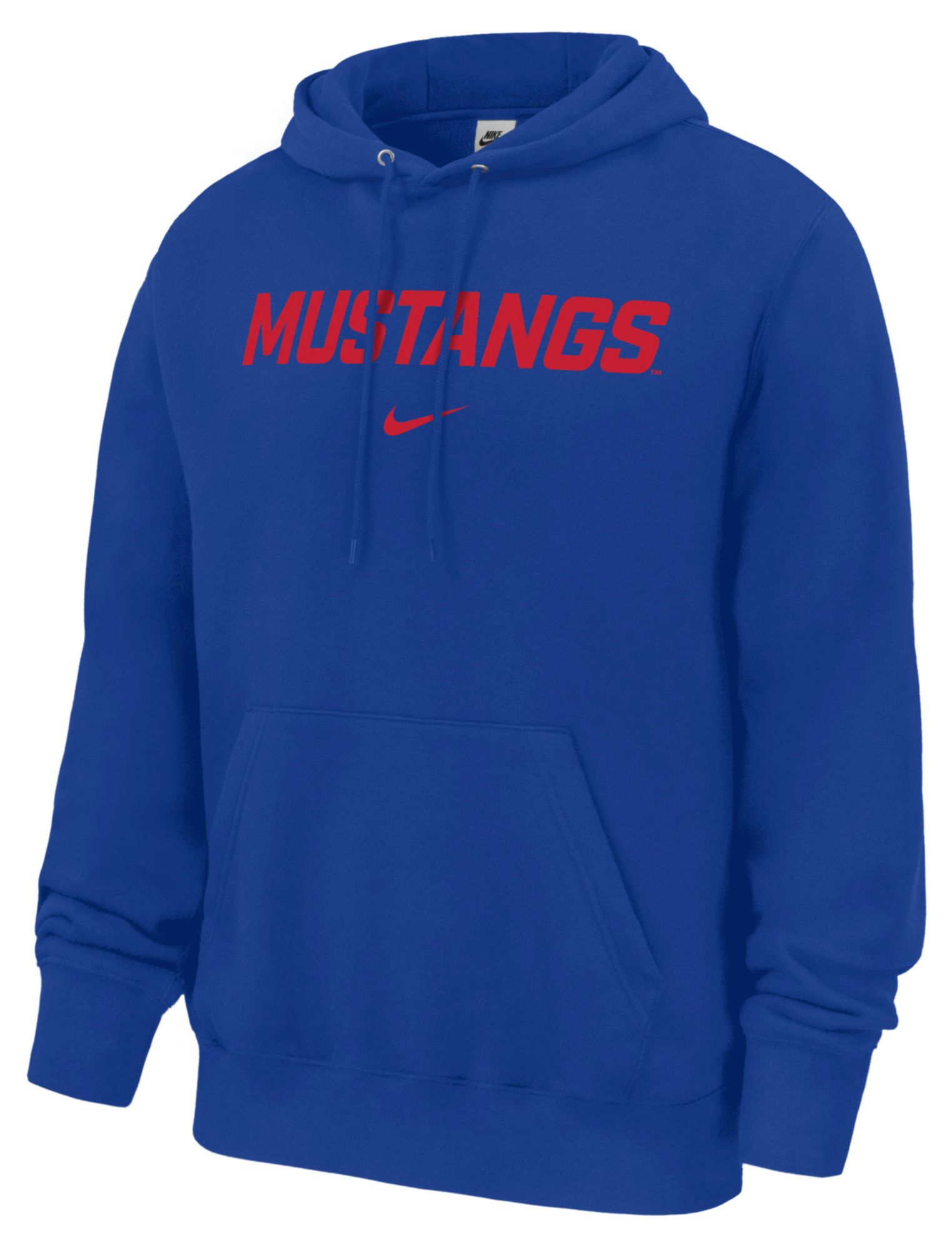 Nike Men's Southern Methodist Mustangs Royal Wordmark Club Hoodie