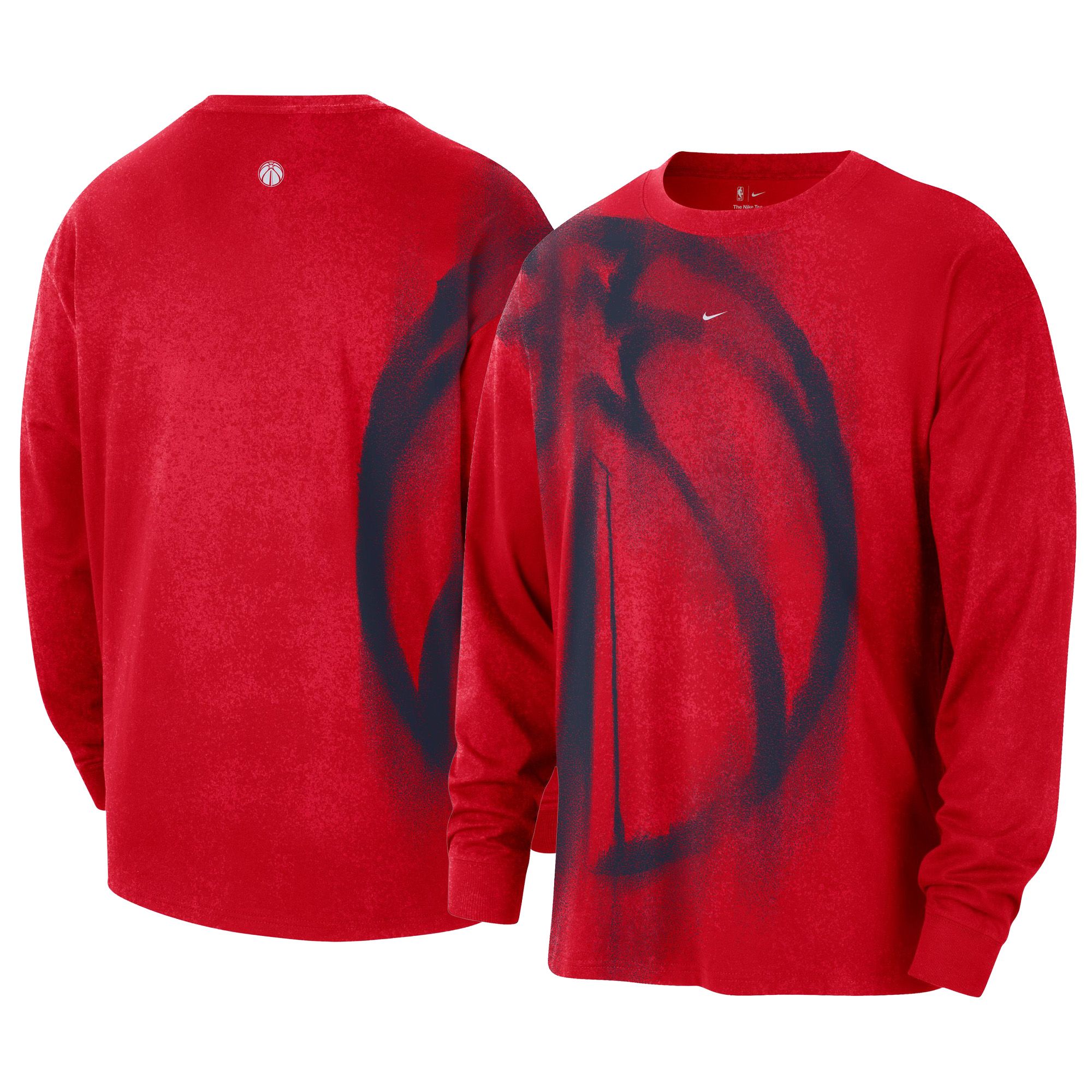 Nike Adult Washington Wizards Worn With Obsession Essential Game Theater Anthem Long Sleeve Shirt, Men's, Small, Red