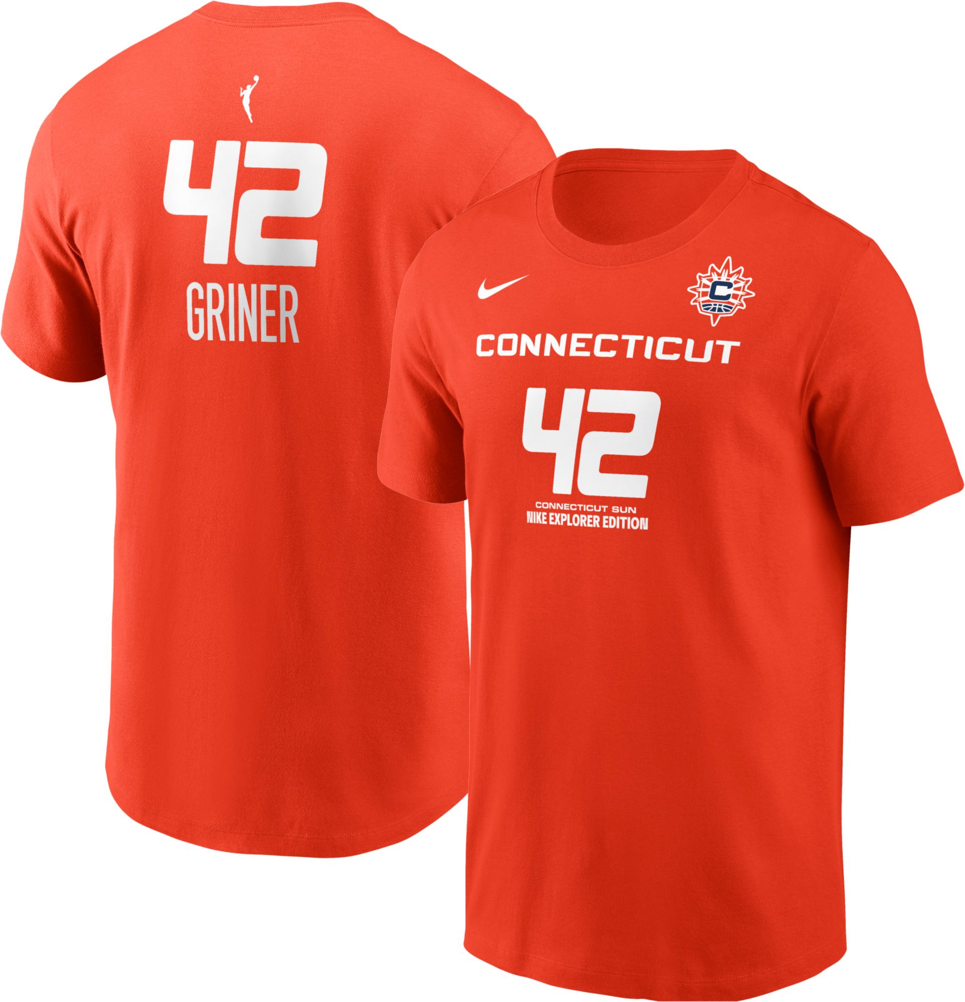 Nike Men's Connecticut Sun Brittney Griner #42 Orange T-Shirt
