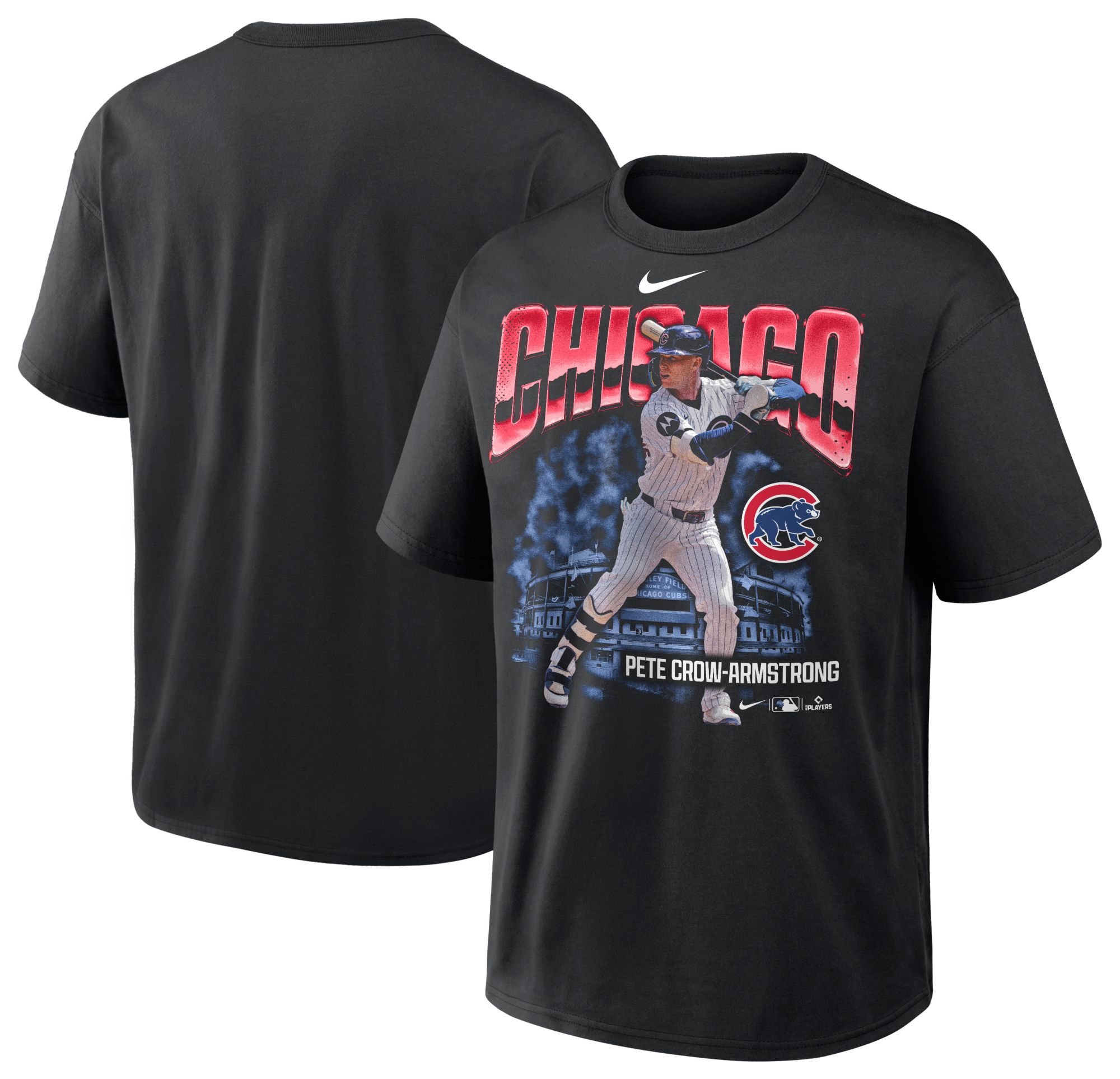 Nike Men's Chicago Cubs Black Pete Crow-Armstrong T-Shirt