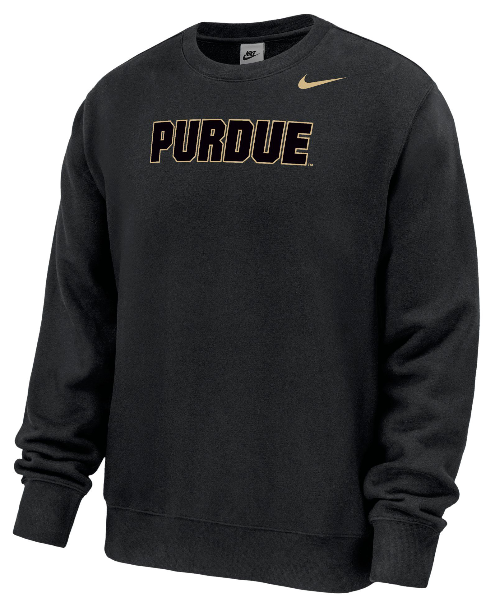 Nike Men's Purdue Boilermakers Wordmark Club Crewneck Sweatshirt