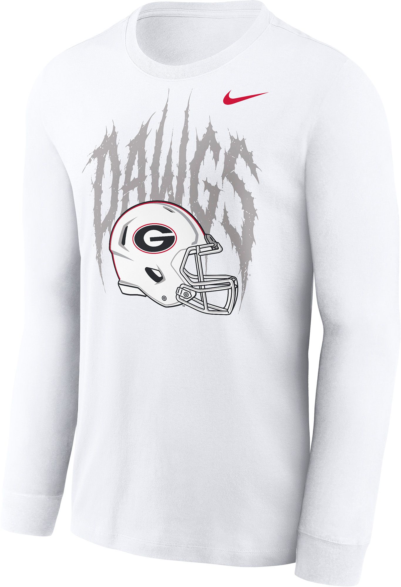 Nike Adult Georgia Bulldogs "Dawgs" Whiteout Long Sleeve Shirt