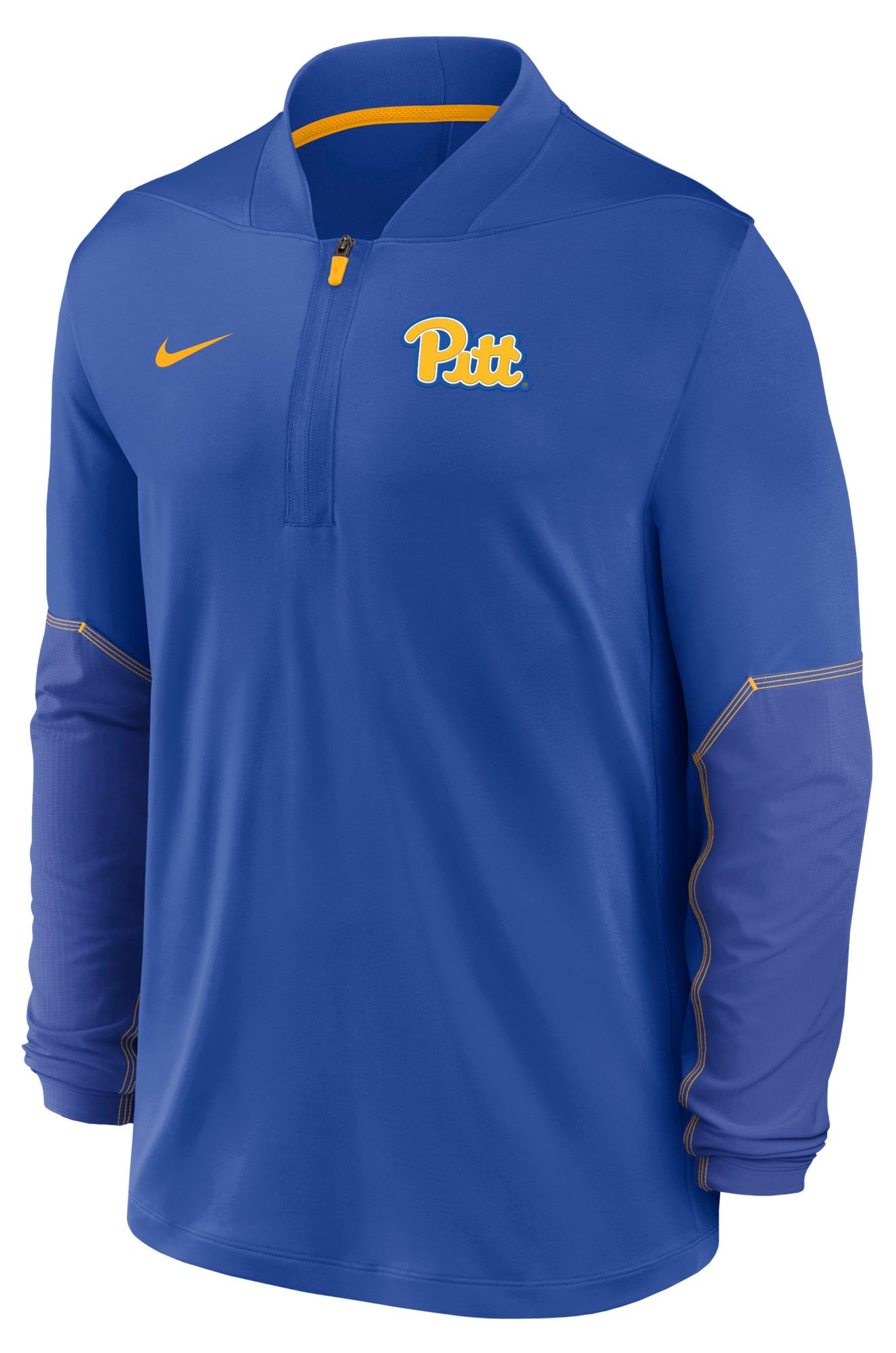 Nike Men's Pitt Panthers Royal Dri-Fit Mid-Weight Coaches 1/2 Zip Jacket