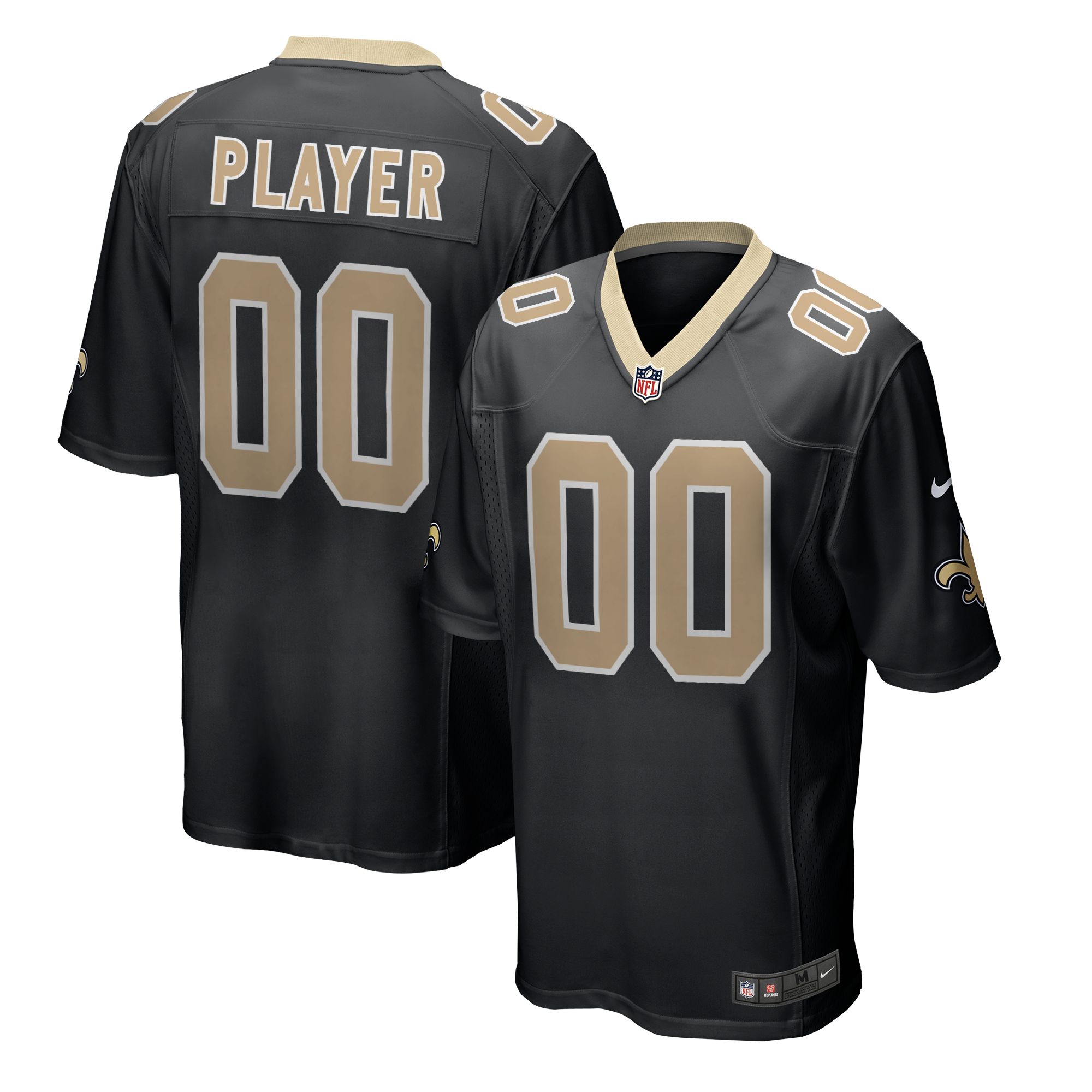 Nike Men's New Orleans Saints Draft Pick #1 Black Home Game Jersey