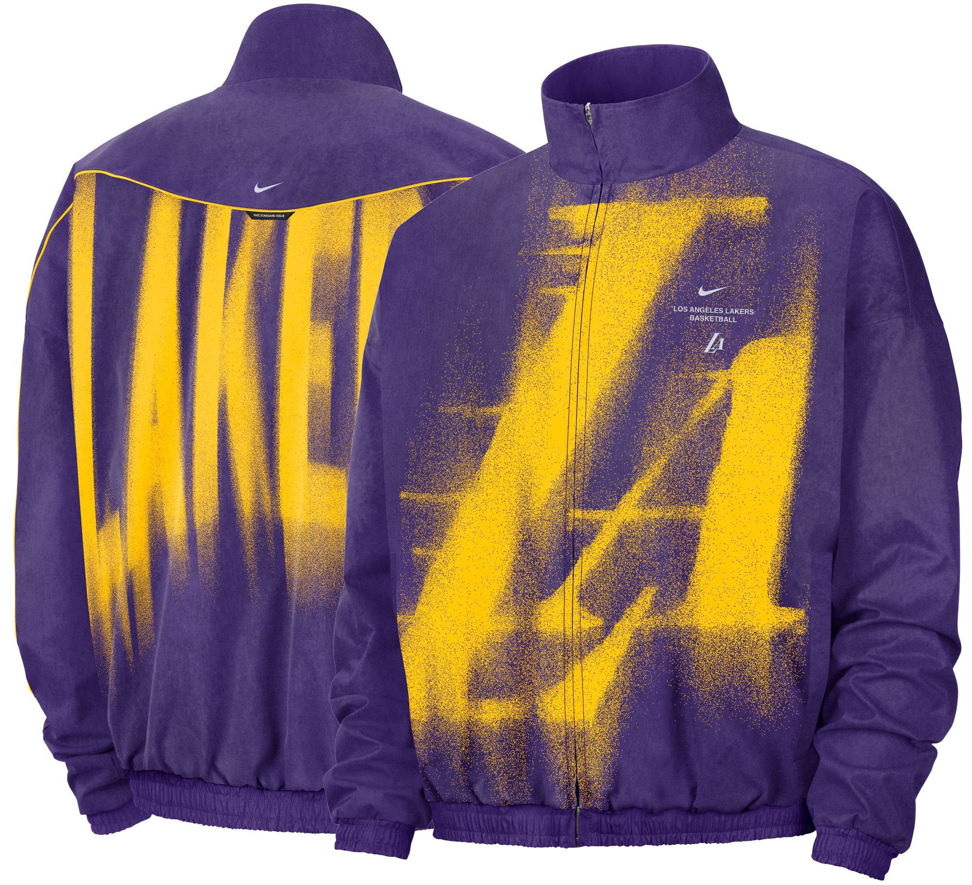 Nike Adult Los Angeles Lakers Worn With Obsession Standard Issue Game Theater Loud Woven Jacket