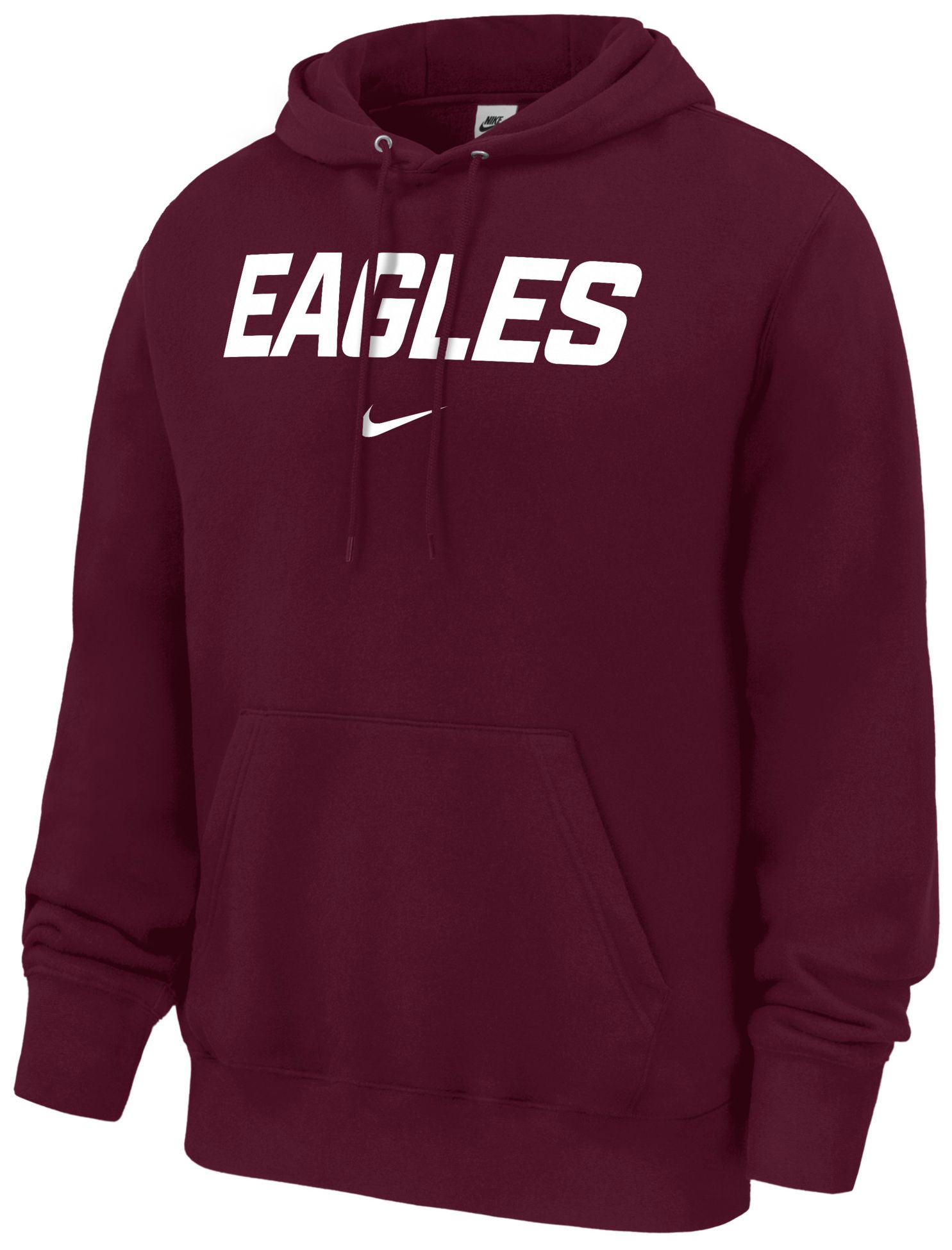 Nike Men's North Carolina Central Eagles Maroon Wordmark Club Hoodie