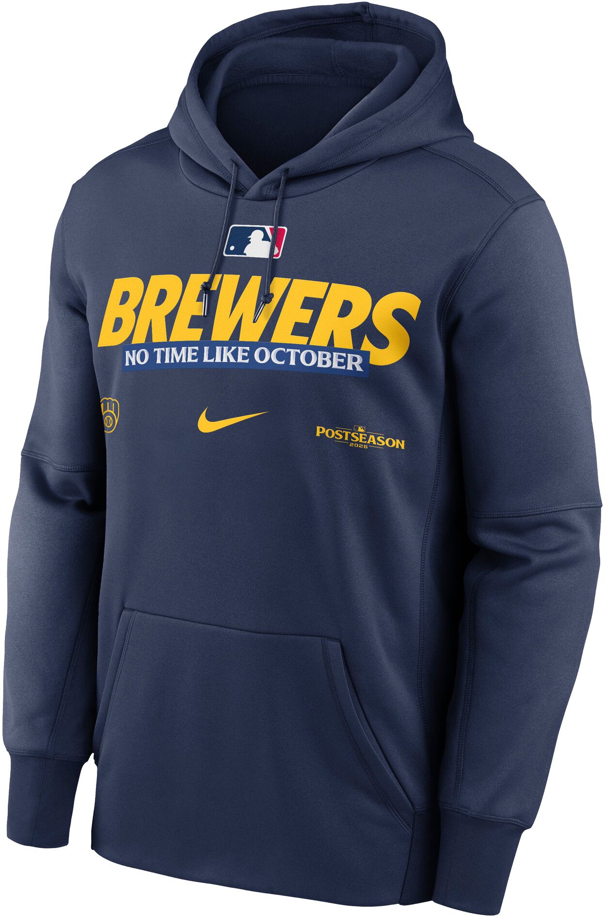Nike Men's Milwaukee Brewers Postseason Participant 2026 Authentic Collection Therma Hoodie