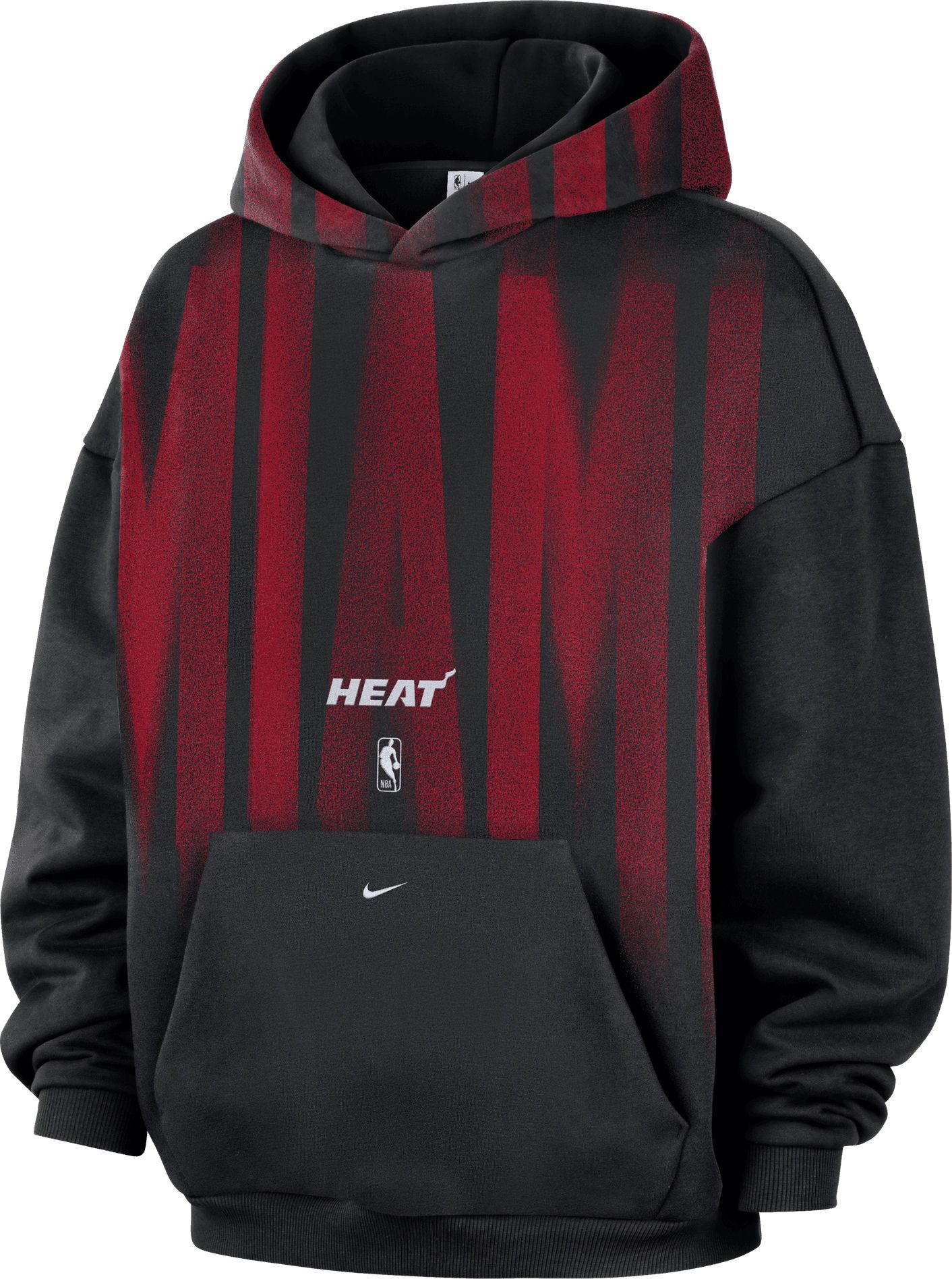 Nike Adult Miami Heat Worn With Obsession Standard Issue Game Theater Team Hoodie, Men's, Medium, Black
