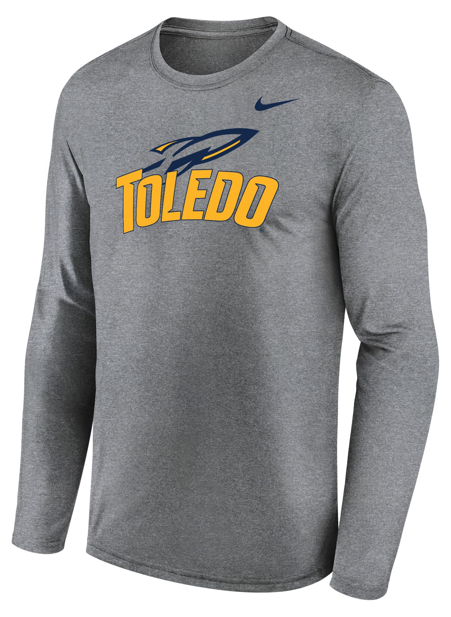Nike Men's Toledo Rockets Gray Legend Long Sleeve Shirt