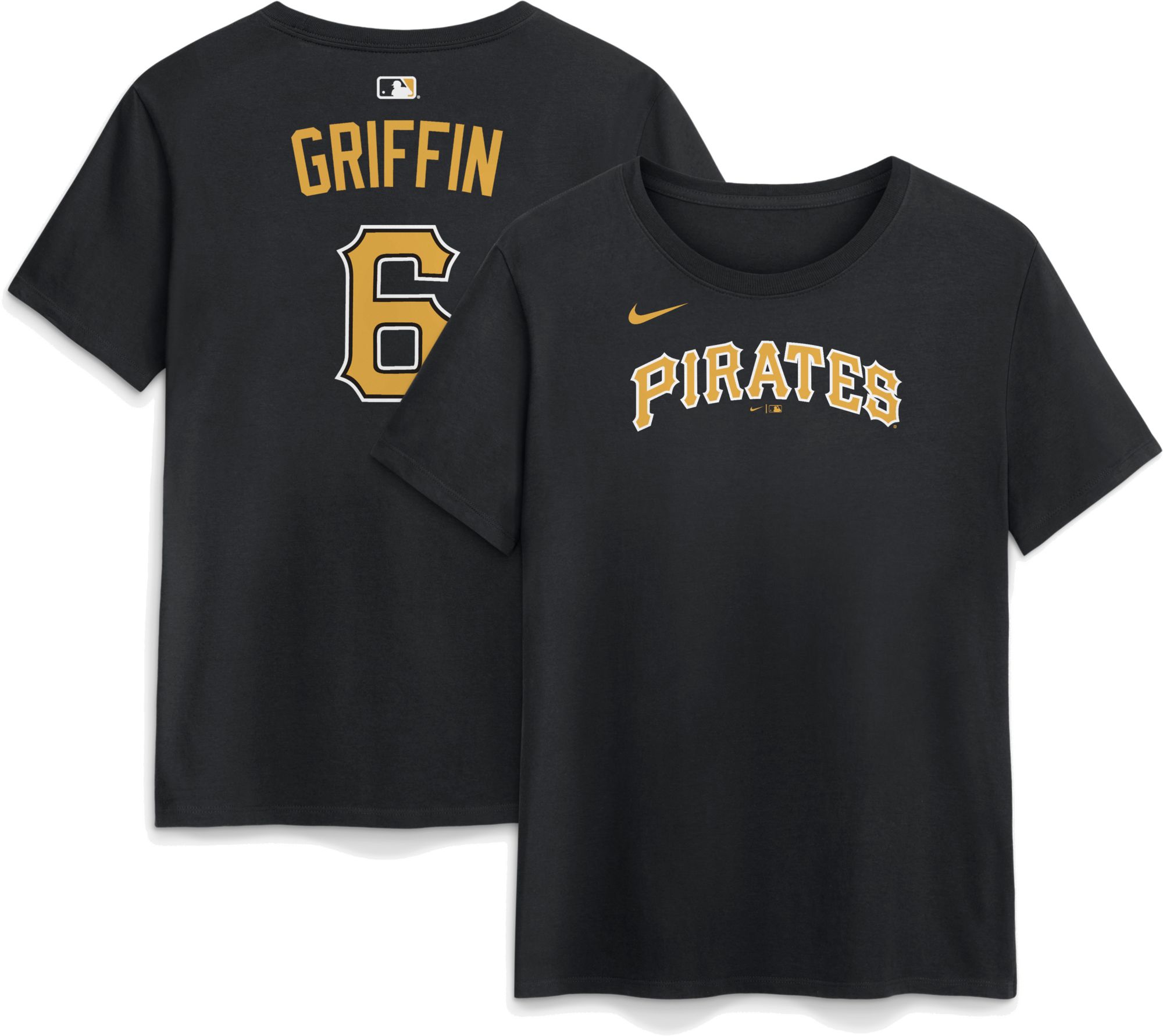 Nike Men's Pittsburgh Pirates Konnor Griffin #6 Black T-Shirt