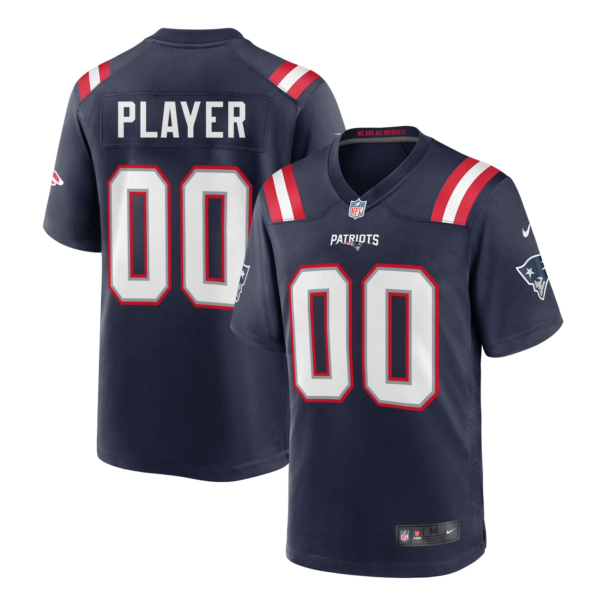 Nike Men's New England Patriots Draft Pick #1 Navy Home Game Jersey