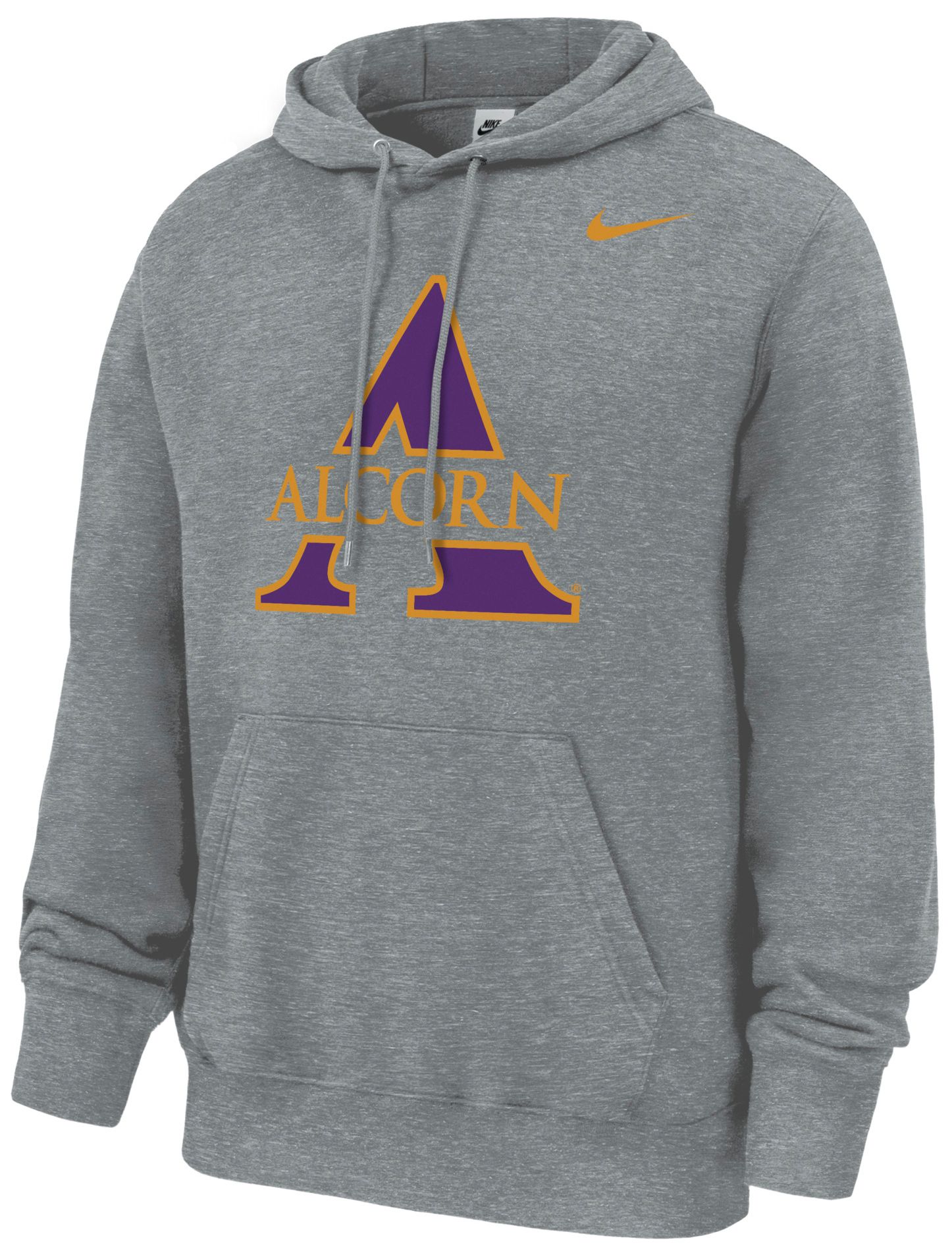 Nike Men's Alcorn State Braves Grey Logo Club Hoodie