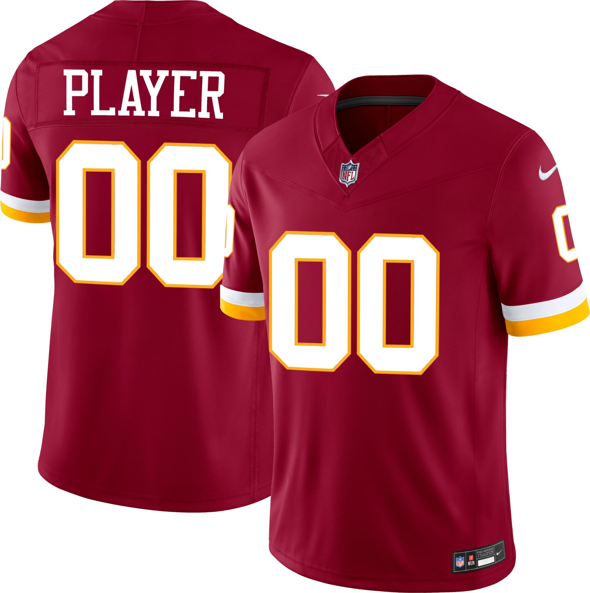 Nike Men's Washington Commanders Draft Pick #1 Red Home Game Jersey