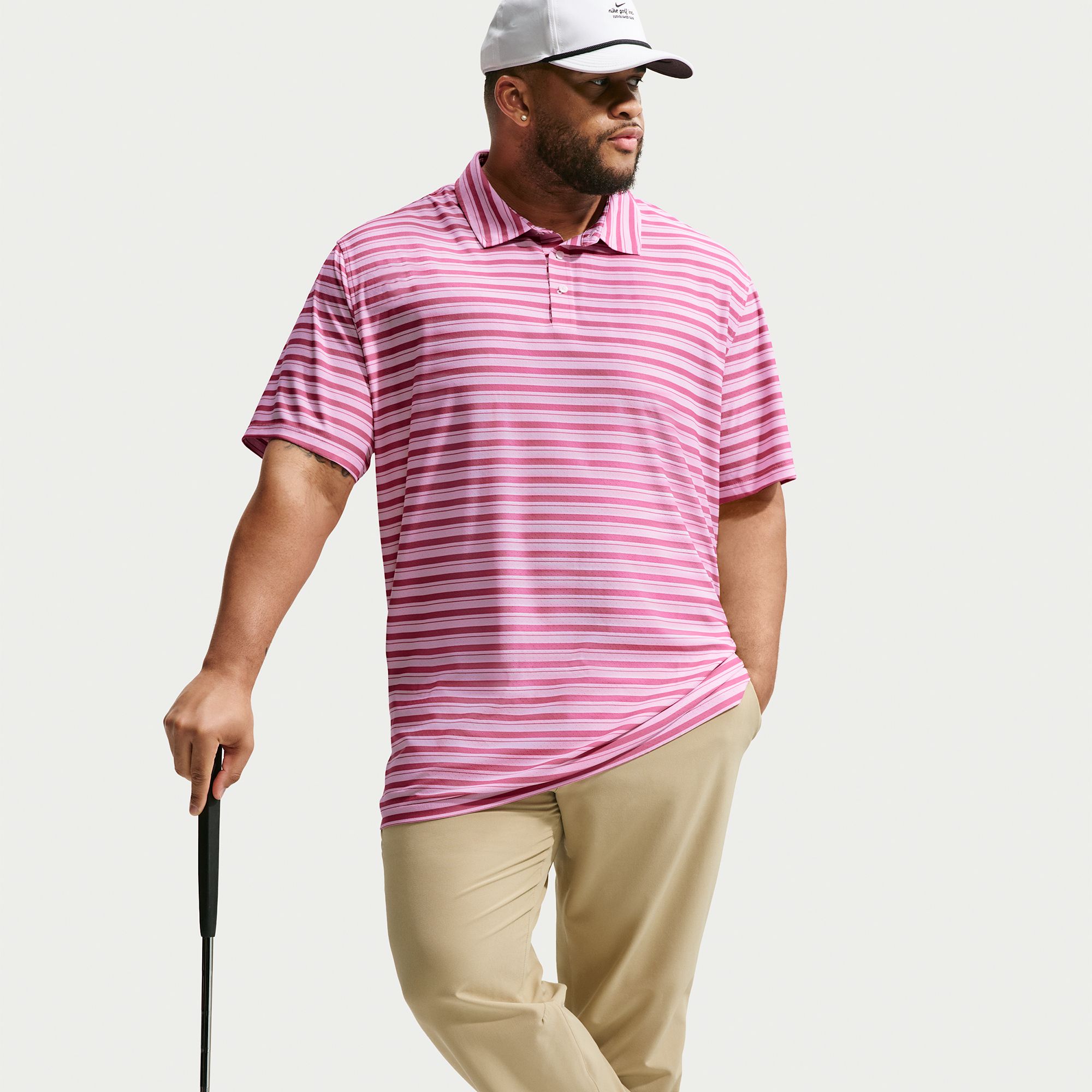 Nike Men's Tailored Performance Dri-FIT Stripe Short Sleeve Golf Polo