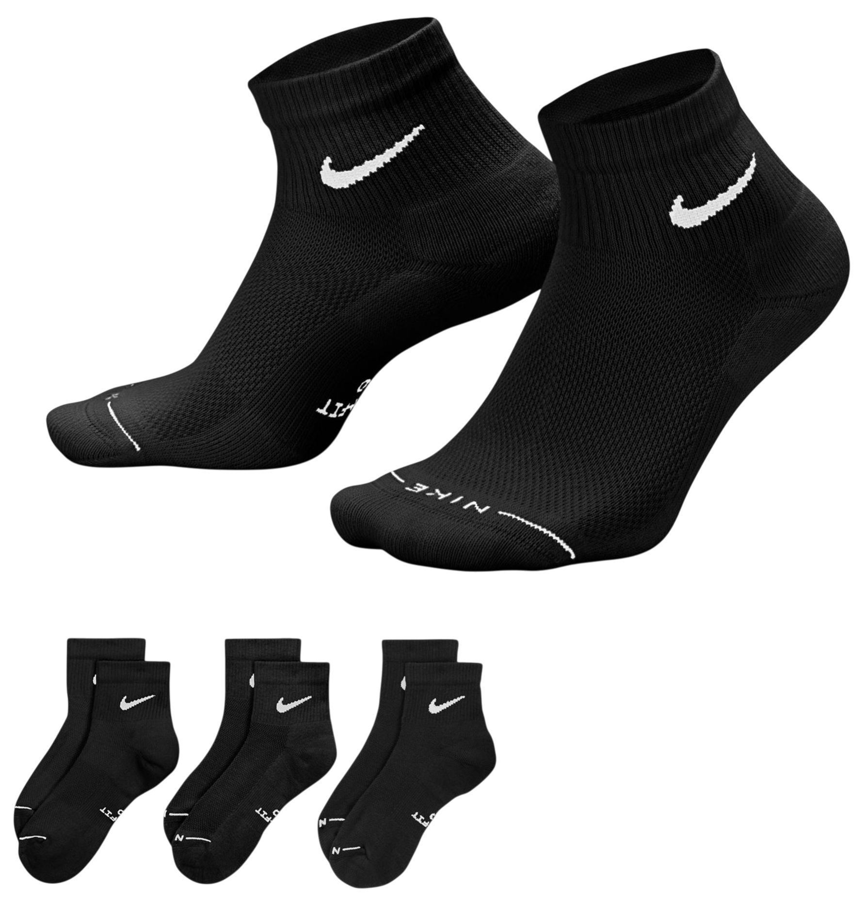 Nike Men's Everyday Elevated Ankle Golf Socks – 3 Pack