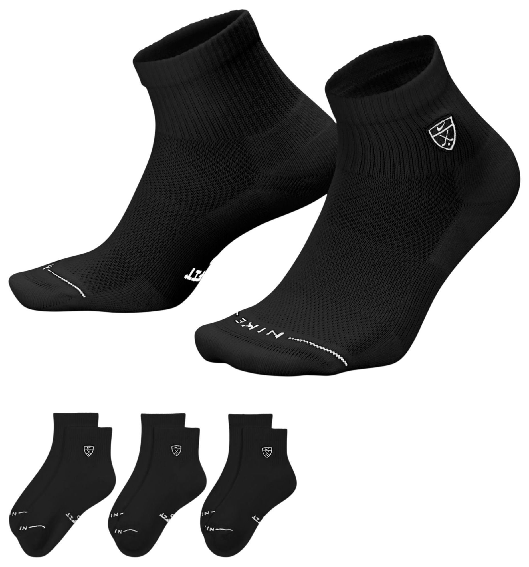 Nike Men's Everyday Elevated Shield Golf Ankle Socks – 3 Pack