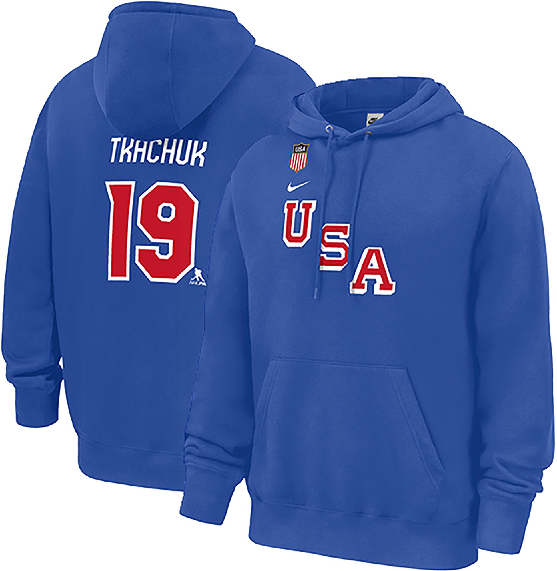 Nike Adult Team USA Matthew Tkachuk #19 Fleece Pullover Hoodie