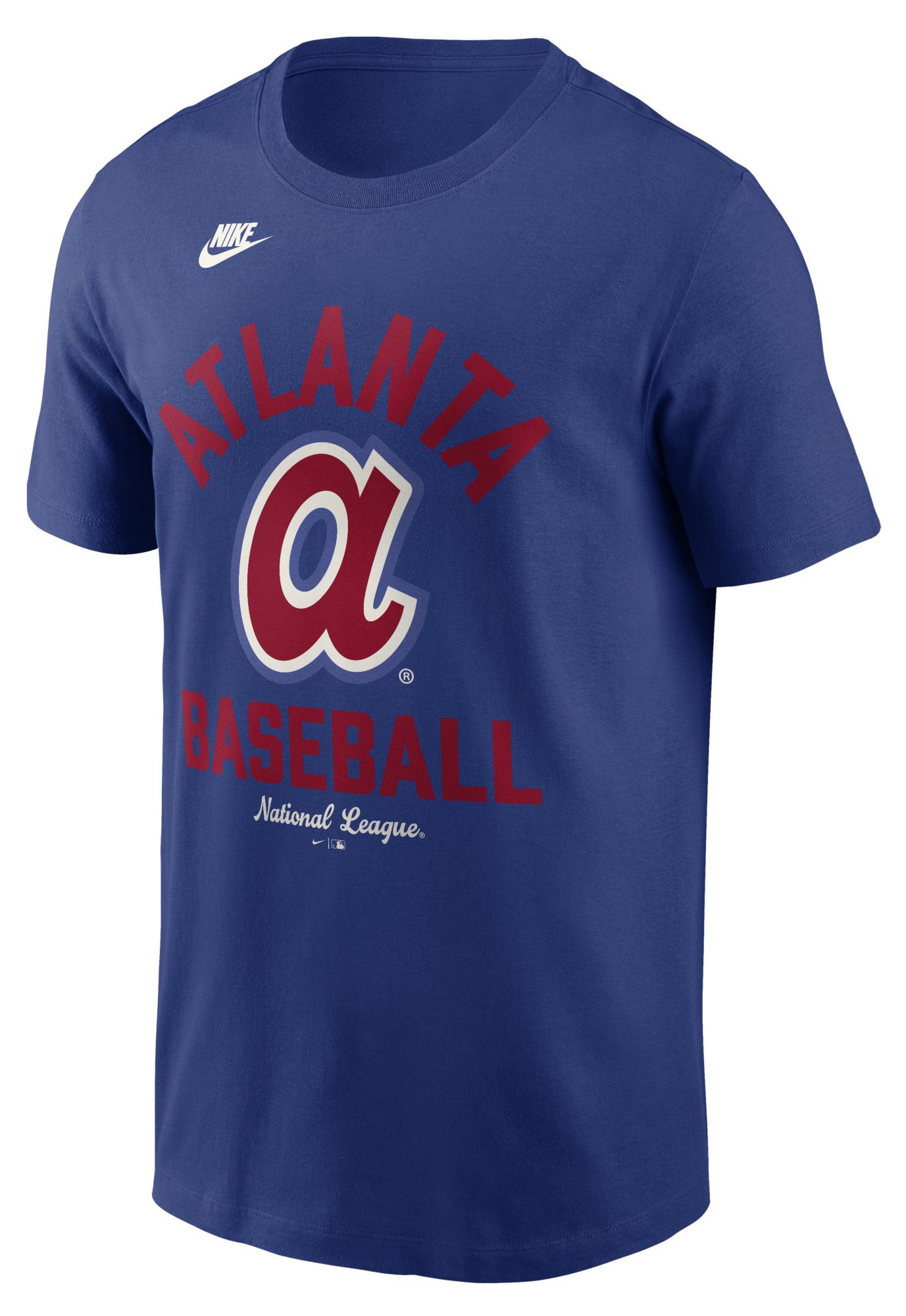 Nike Men's Atlanta Braves Blue Arch Logo Cooperstown T-Shirt