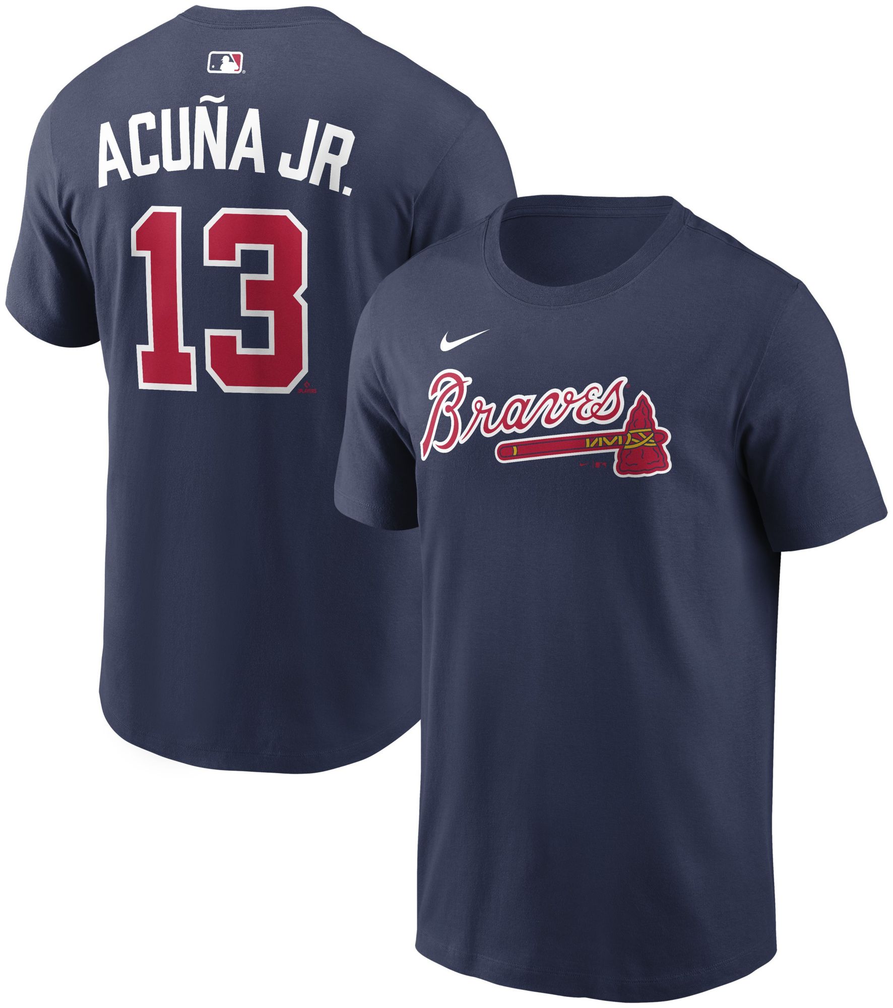 Nike Men's Atlanta Braves Navy Ronald Acuña Jr. #13 Home T-Shirt