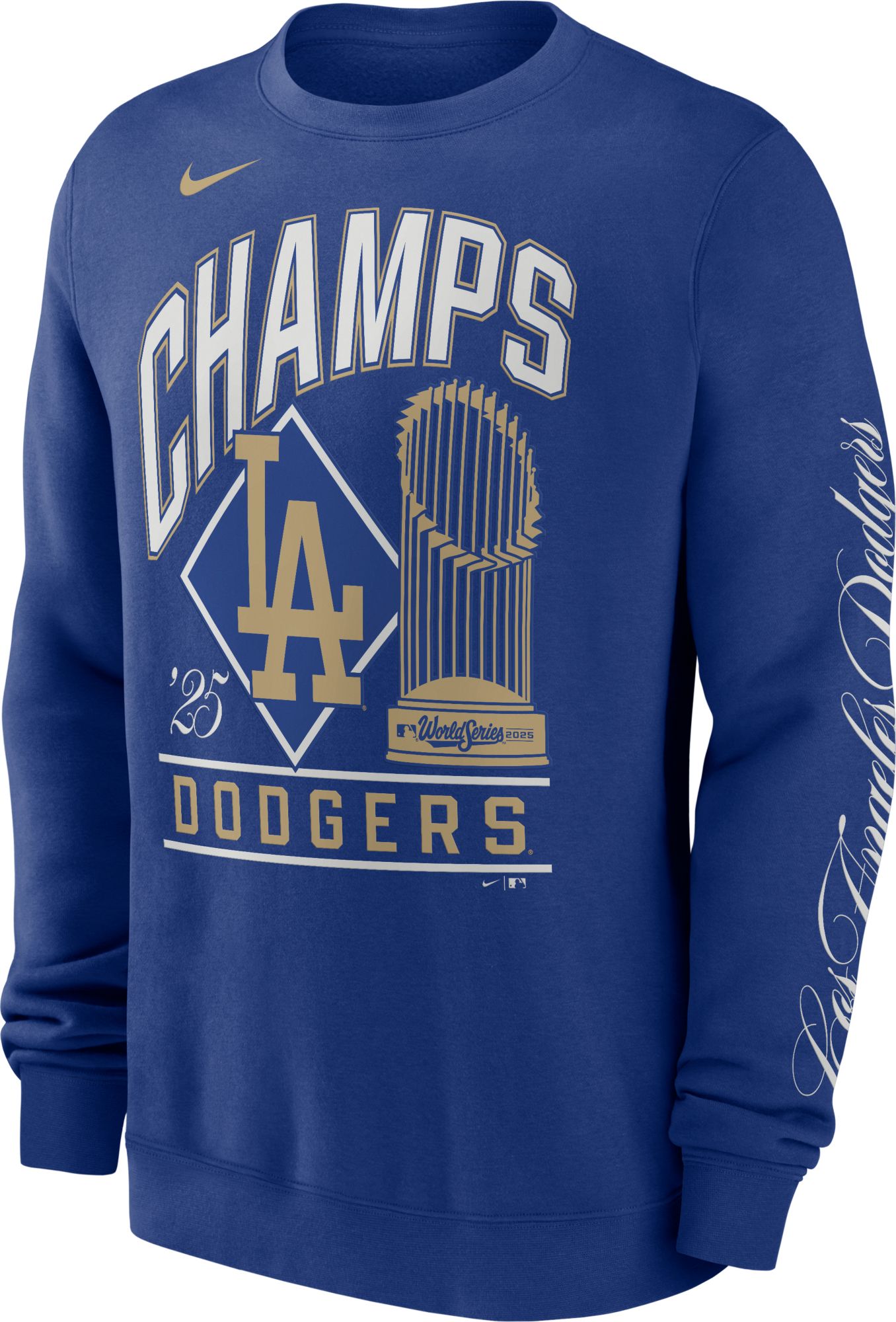 Nike Men's Los Angeles Dodgers 2026 Gold Collection Club Fleece Crewneck Sweatshirt