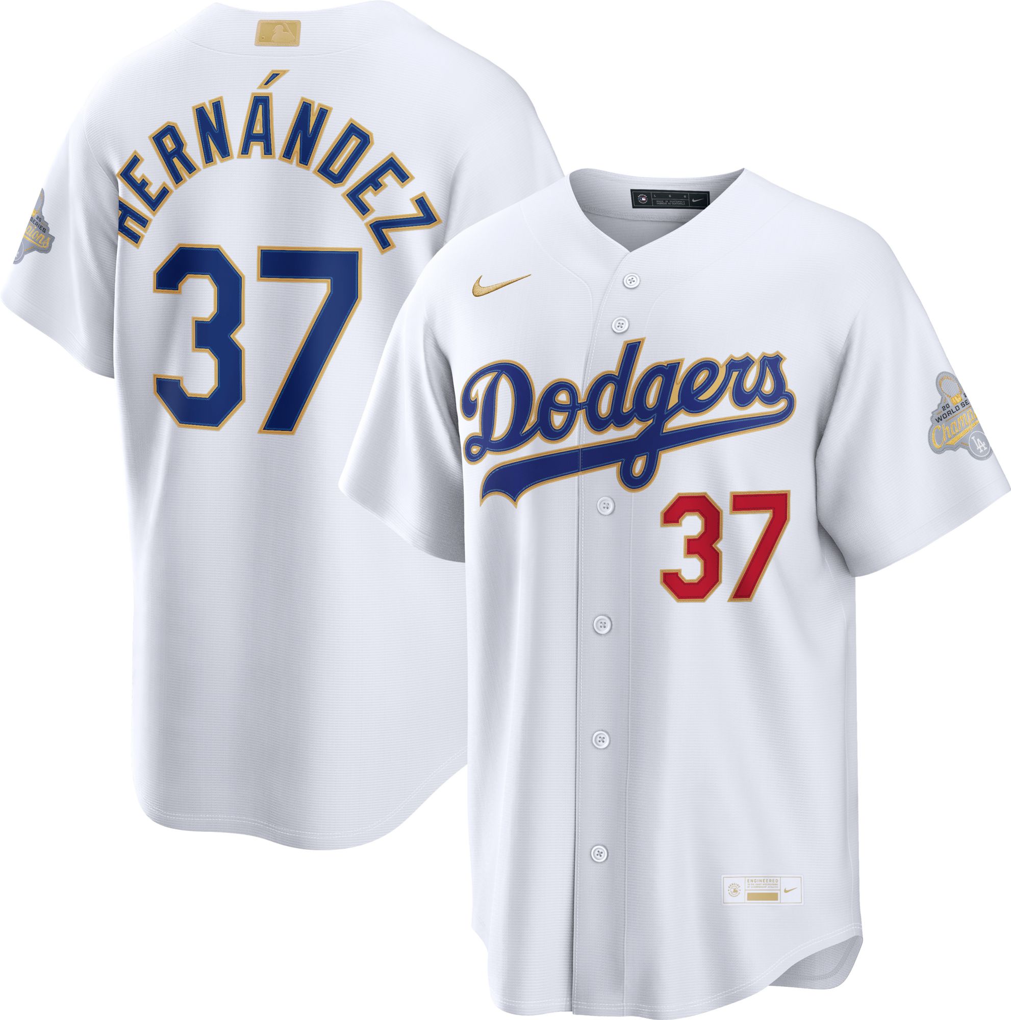 Nike Men's Los Angeles Dodgers Teoscar Hernandez #37 2026 Gold Collection Jersey