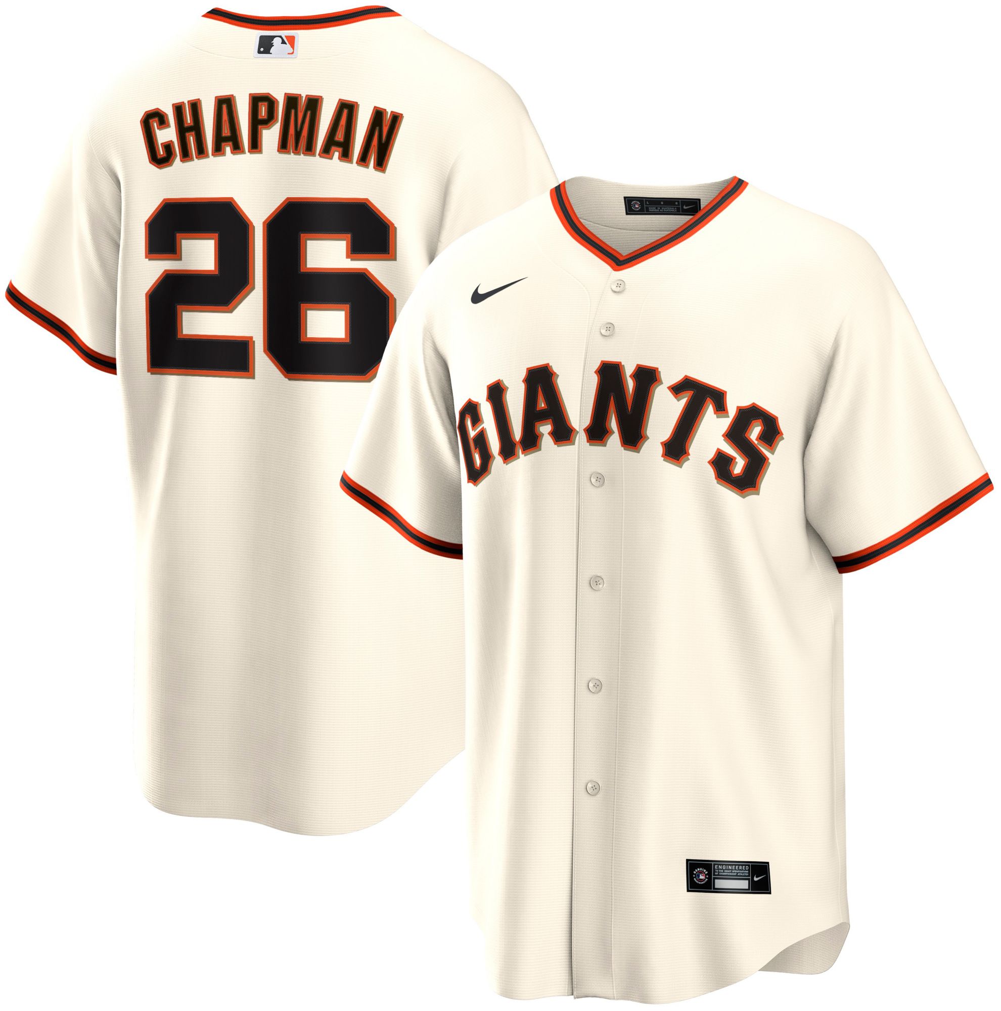 Nike Men's San Francisco Giants Matt Chapman #26 Cream Home Replica Jersey