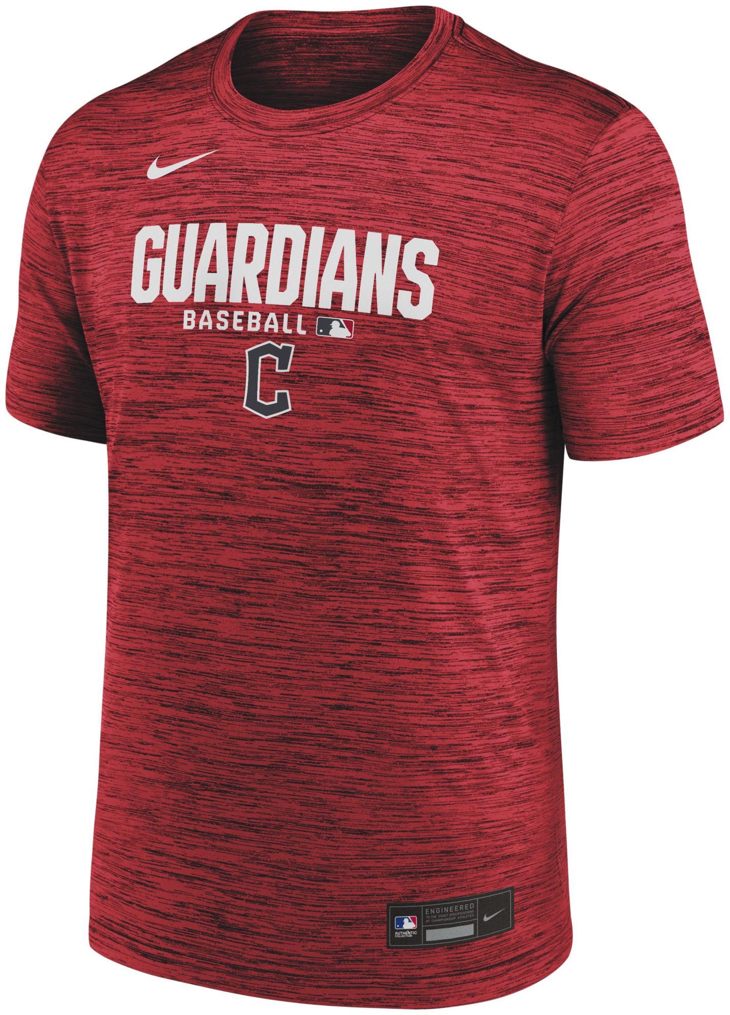 Nike Men's Cleveland Guardians Red Authentic Velocity T-Shirt