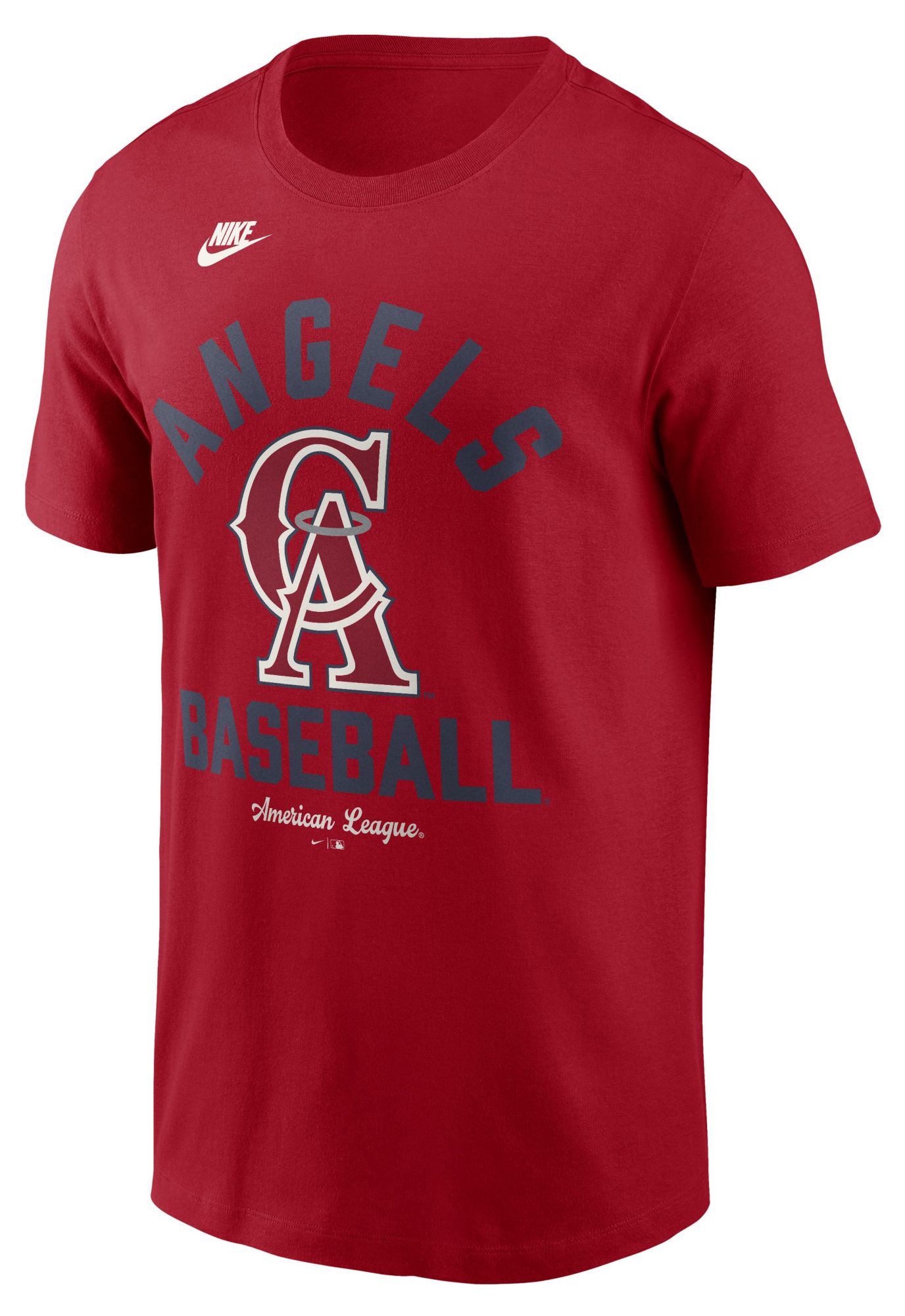 Nike Men's Los Angeles Angels Red Arch Logo Cooperstown T-Shirt