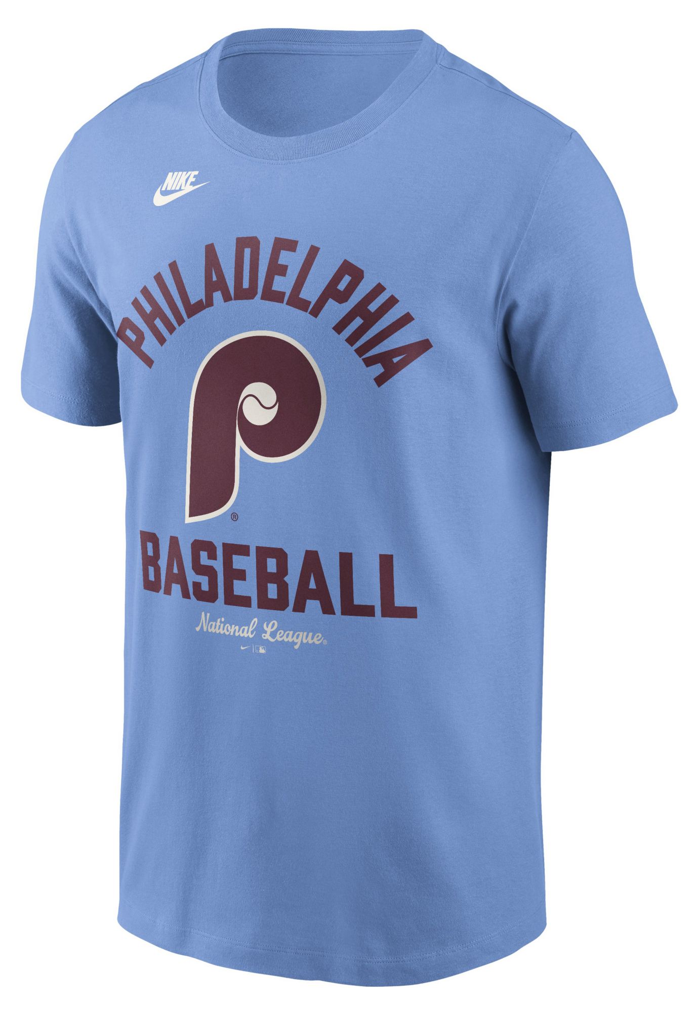 Nike Men's Philadelphia Phillies Blue Arch Logo Cooperstown T-Shirt