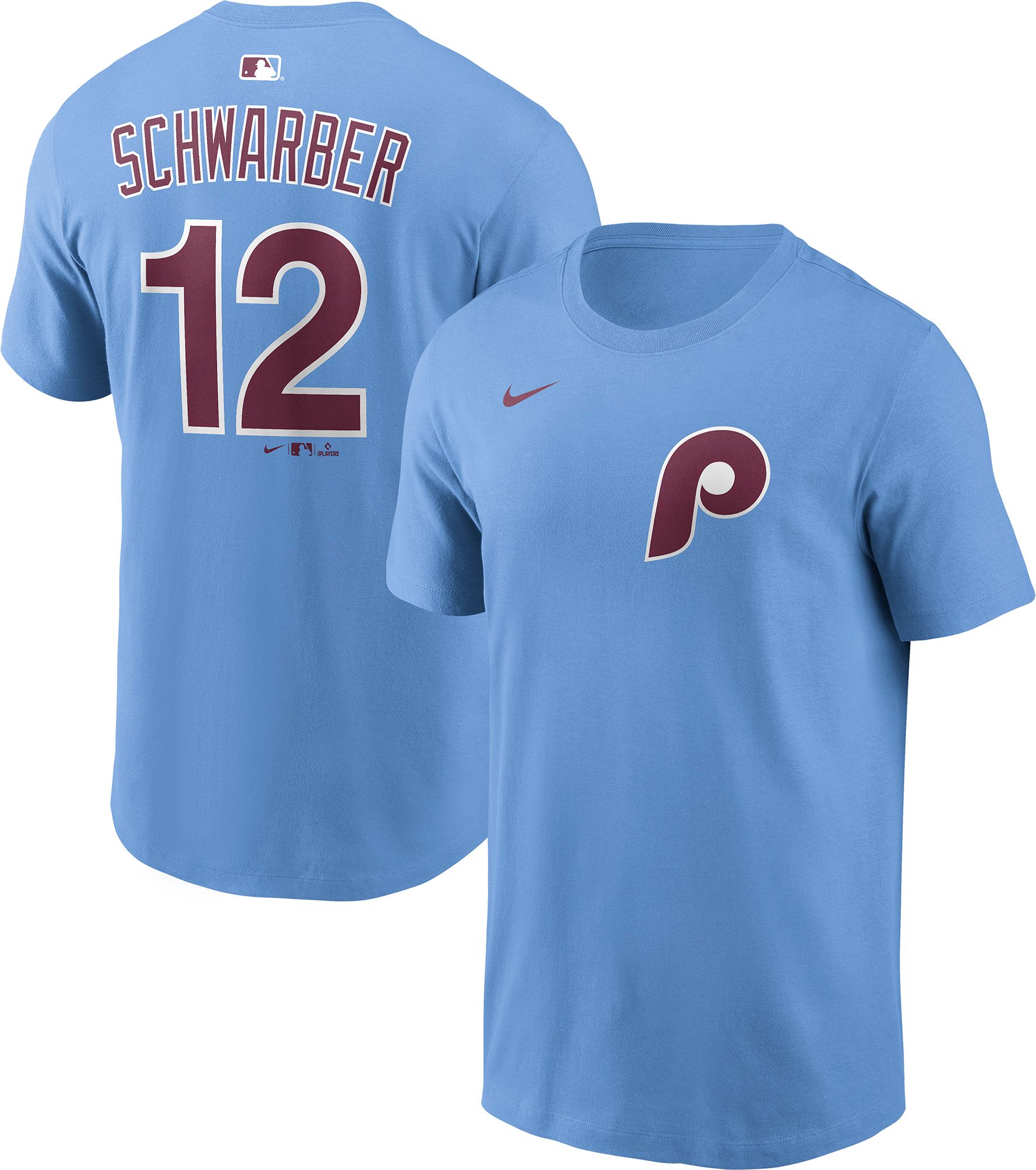 Nike Men's Philadelphia Phillies Kyle Schwarber #12 Blue Alternate T-Shirt