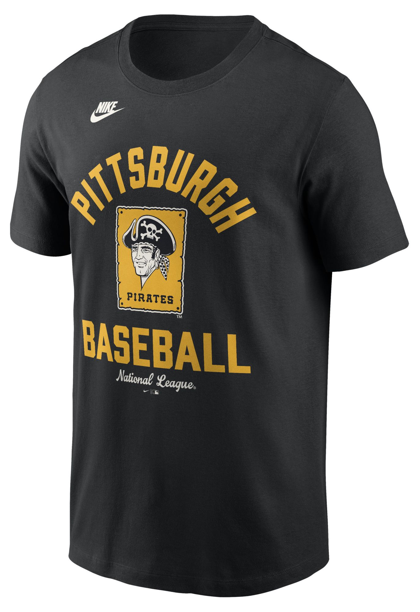 Nike Men's Pittsburgh Pirates Black Arch Logo Cooperstown T-Shirt