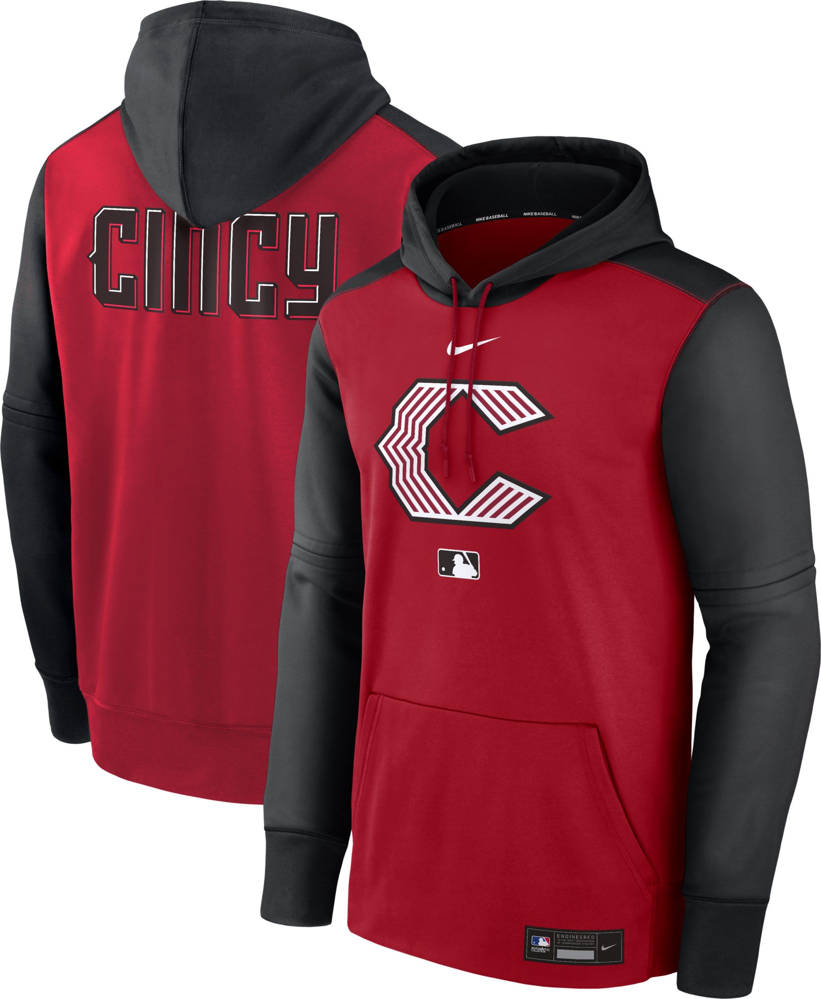 Nike Men's Cincinnati Reds 2026 City Connect Therma Authentic Collection Hoodie