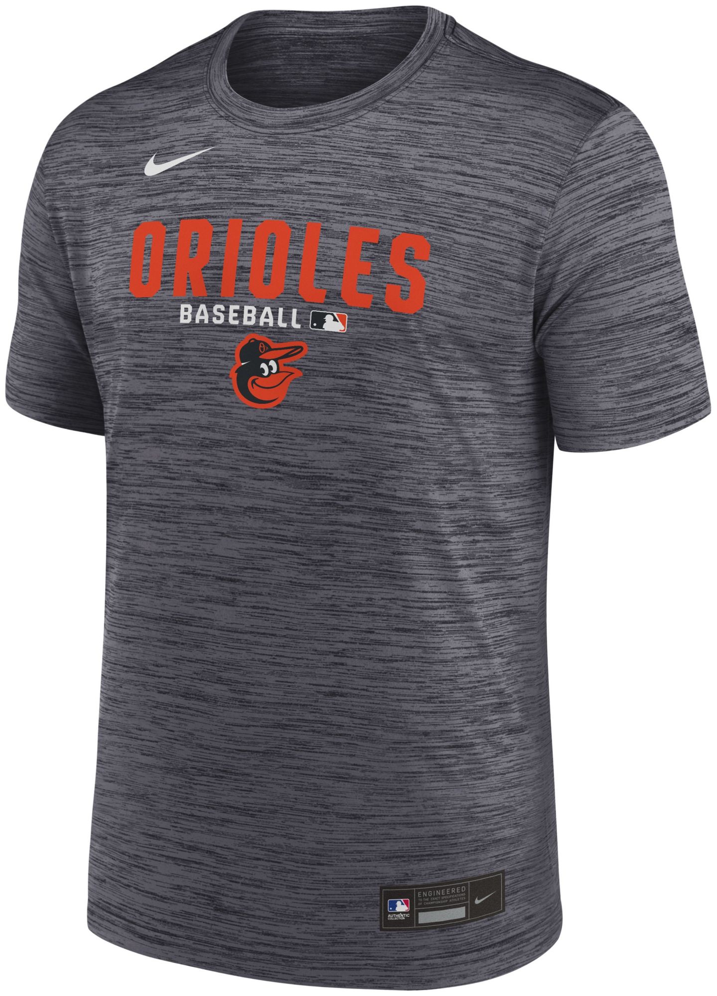Nike Men's Baltimore Orioles Black Authentic Velocity T-Shirt