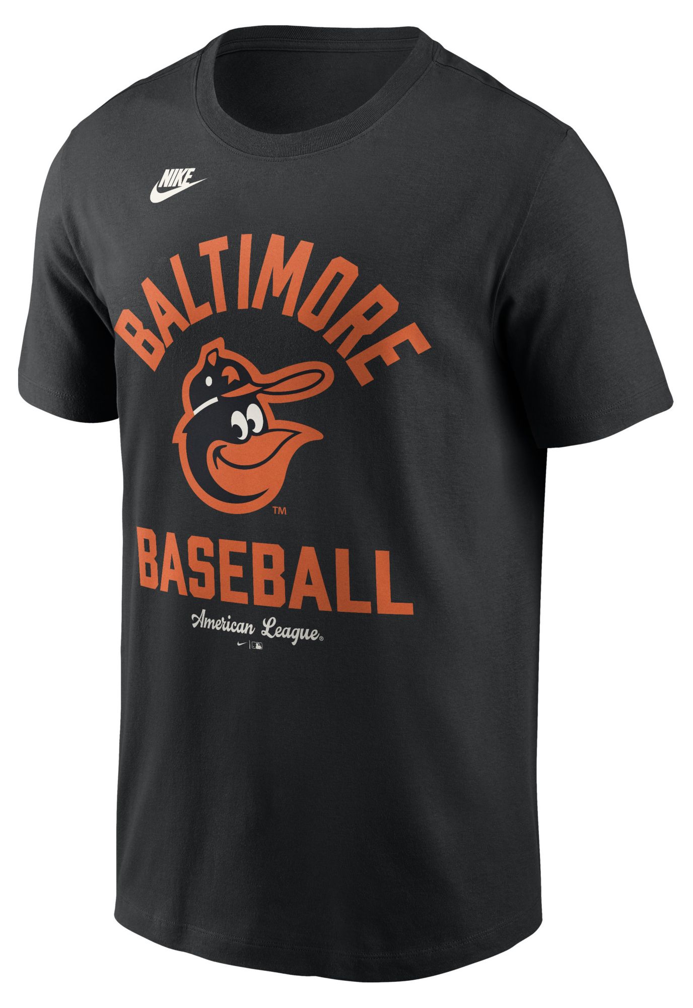 Nike Men's Baltimore Orioles Black Arch Logo Cooperstown T-Shirt