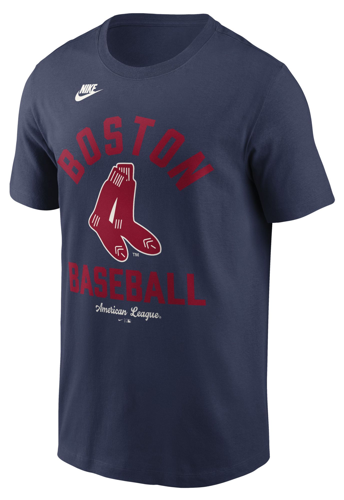 Nike Men's Boston Red Sox Navy Arch Logo Cooperstown T-Shirt