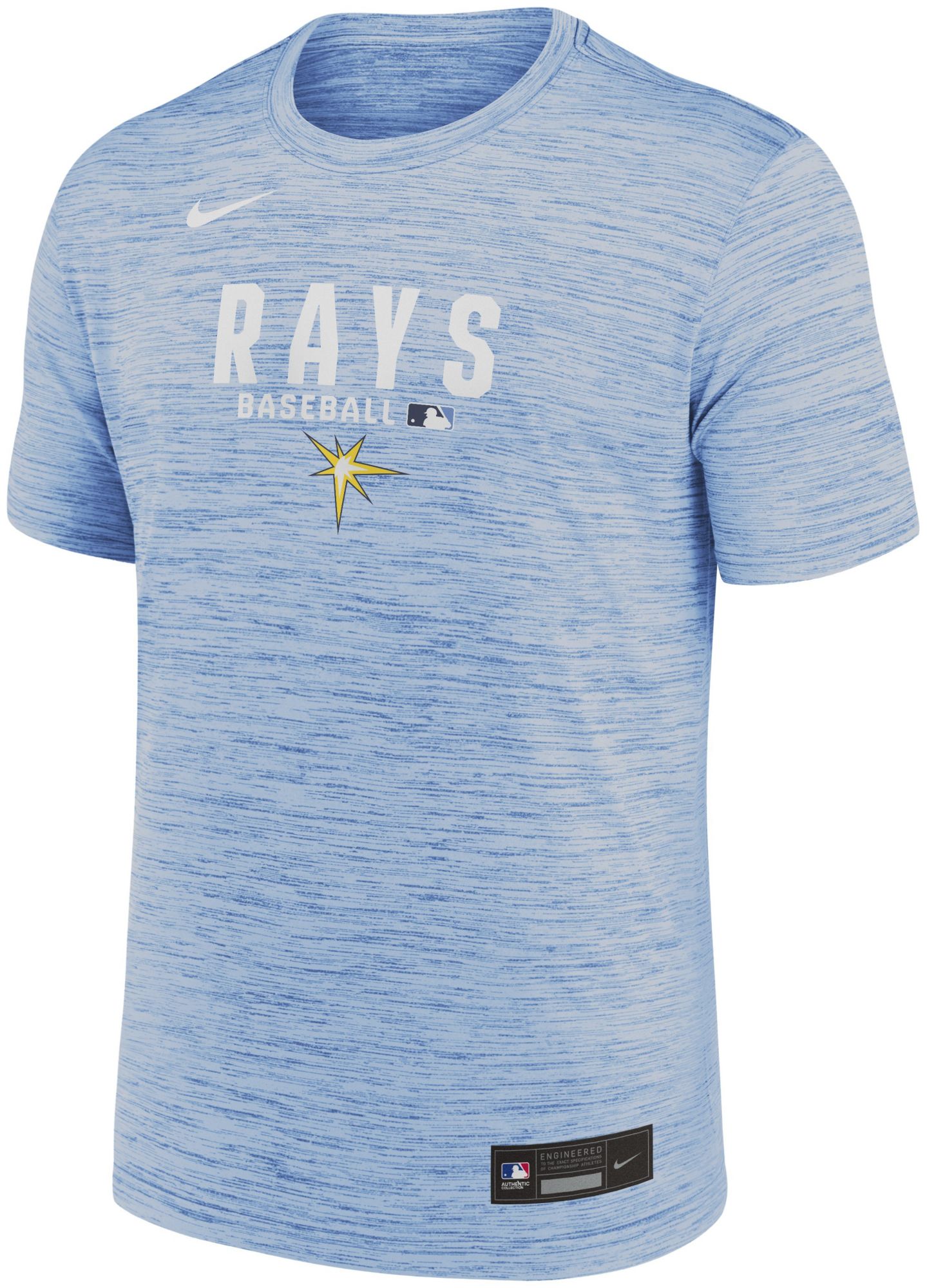 Nike Men's Tampa Bay Rays Blue Authentic Velocity T-Shirt